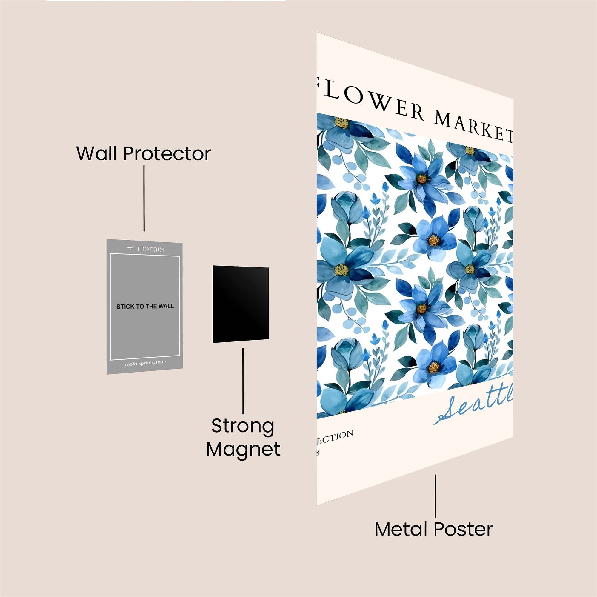 Flower Serenity Safe Wall Magnetic / M