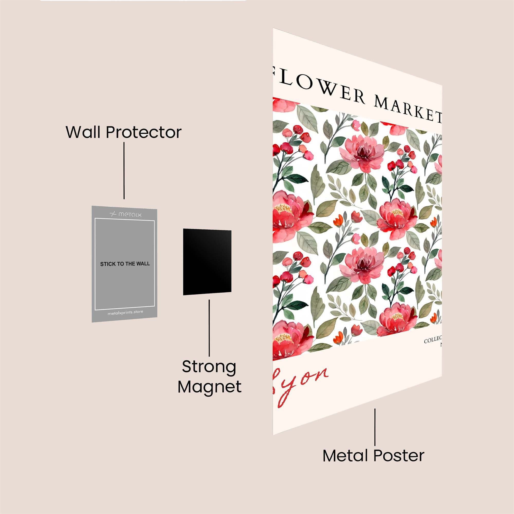 Flower Whimsy Safe Wall Magnetic / M