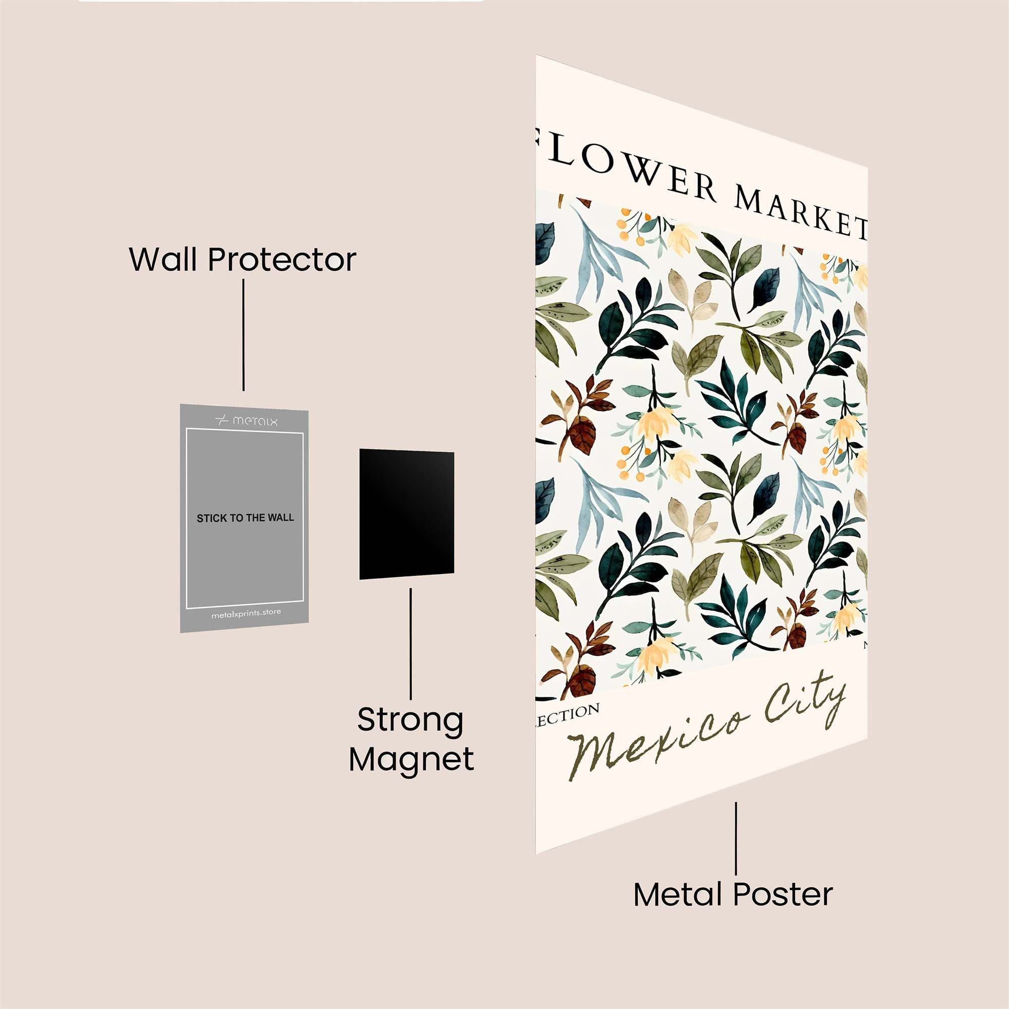 Flower Whimsy Safe Wall Magnetic / M