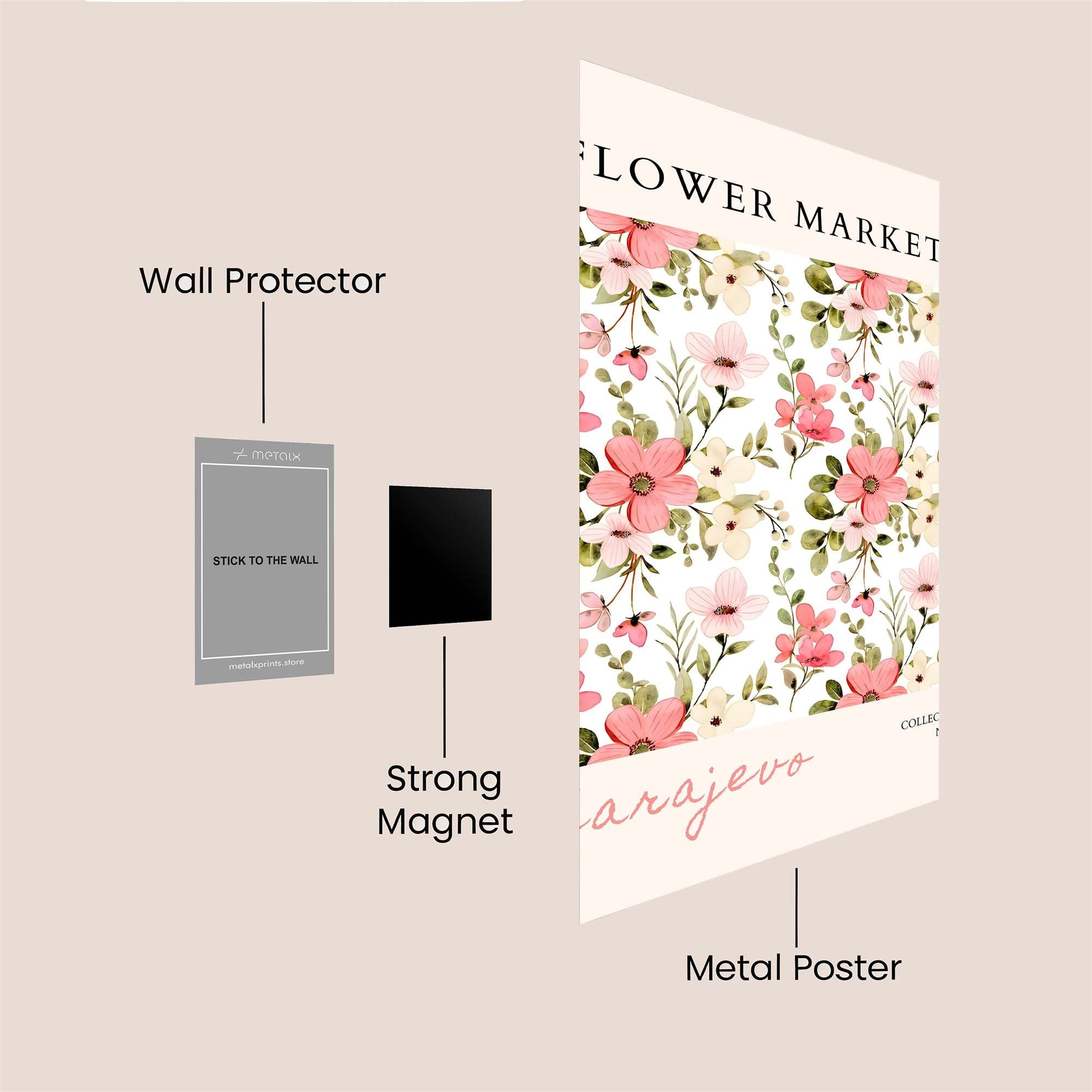 Flower Whimsy Safe Wall Magnetic / M