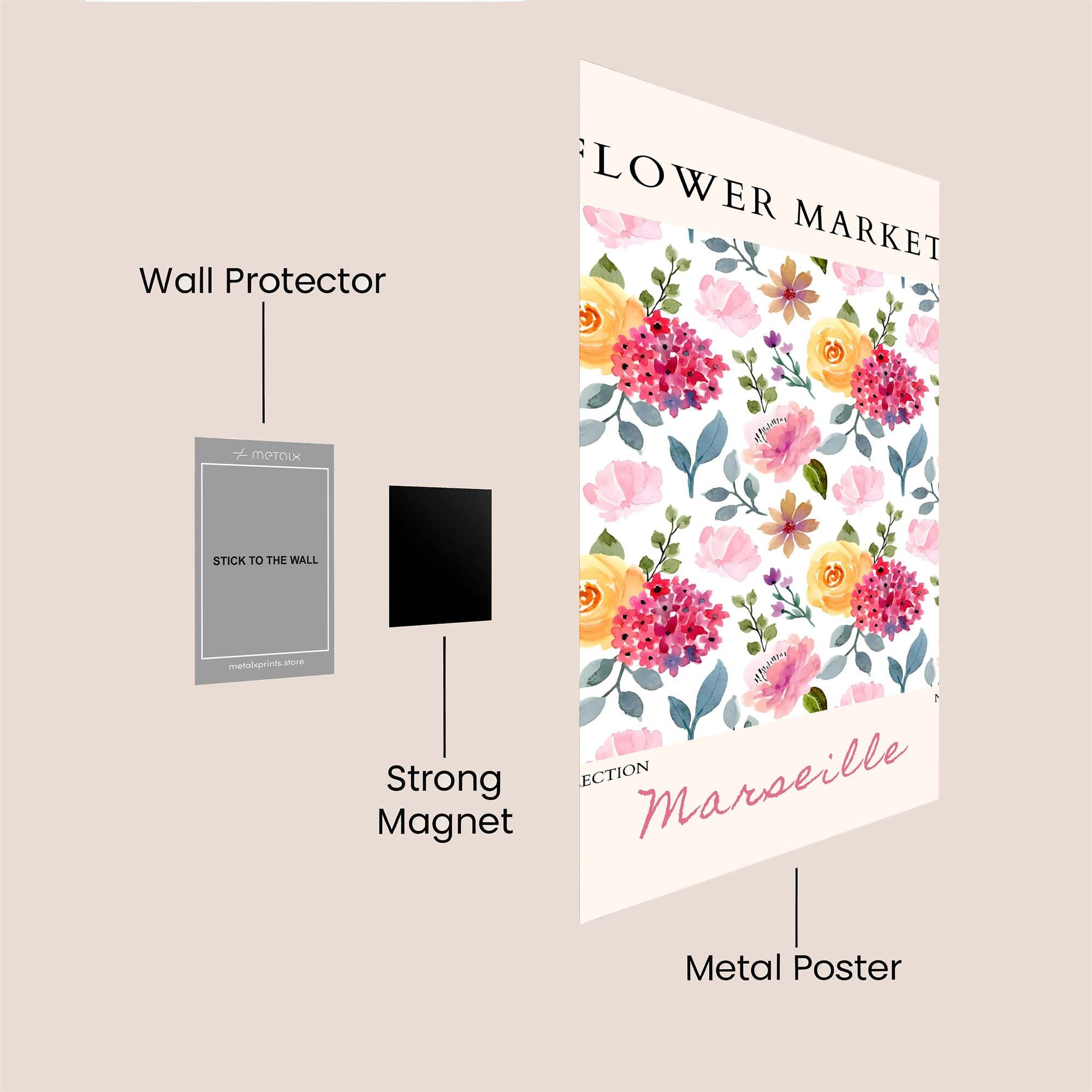 Floral Bliss Safe Wall Magnetic / M