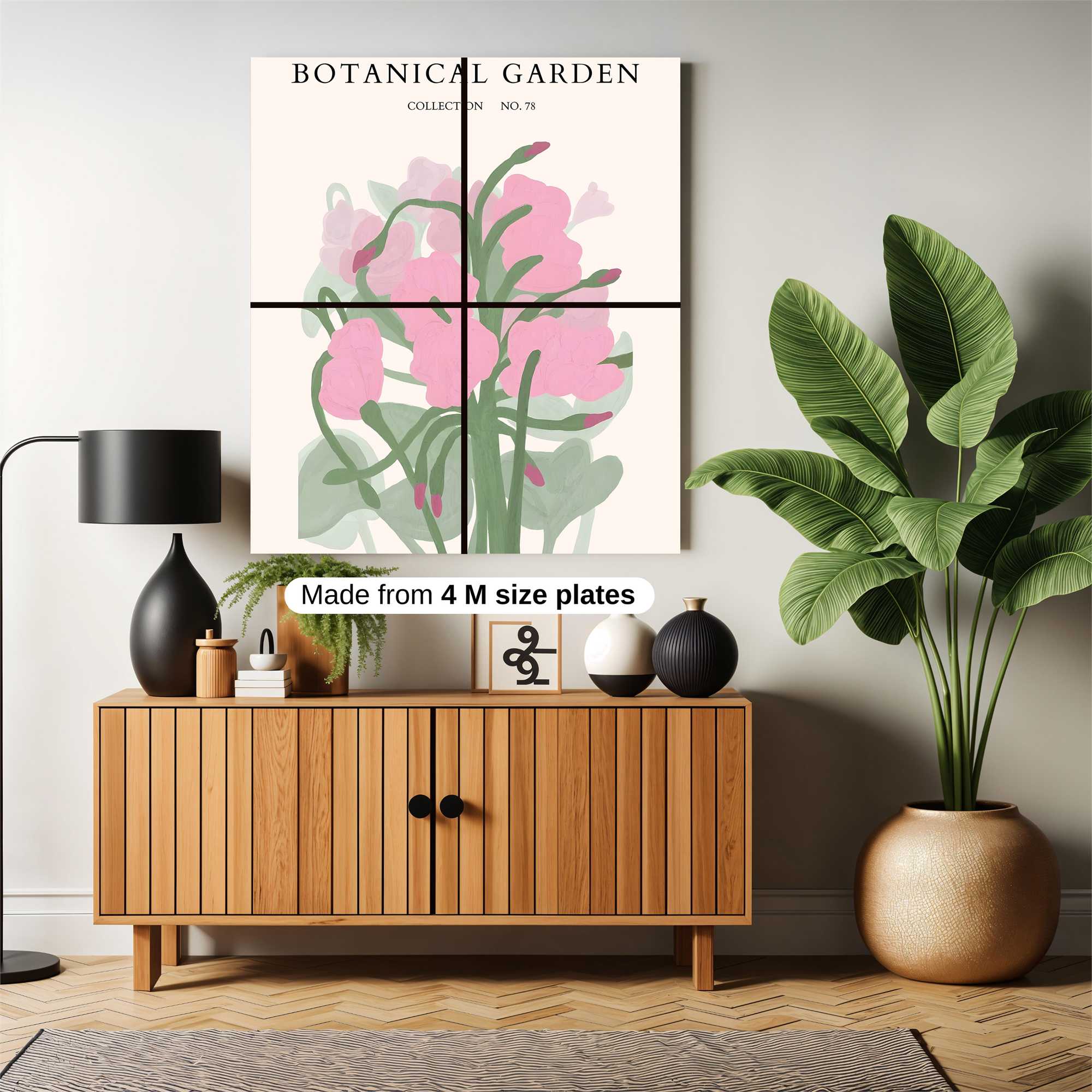 Floral Whimsy Safe Wall Magnetic / M