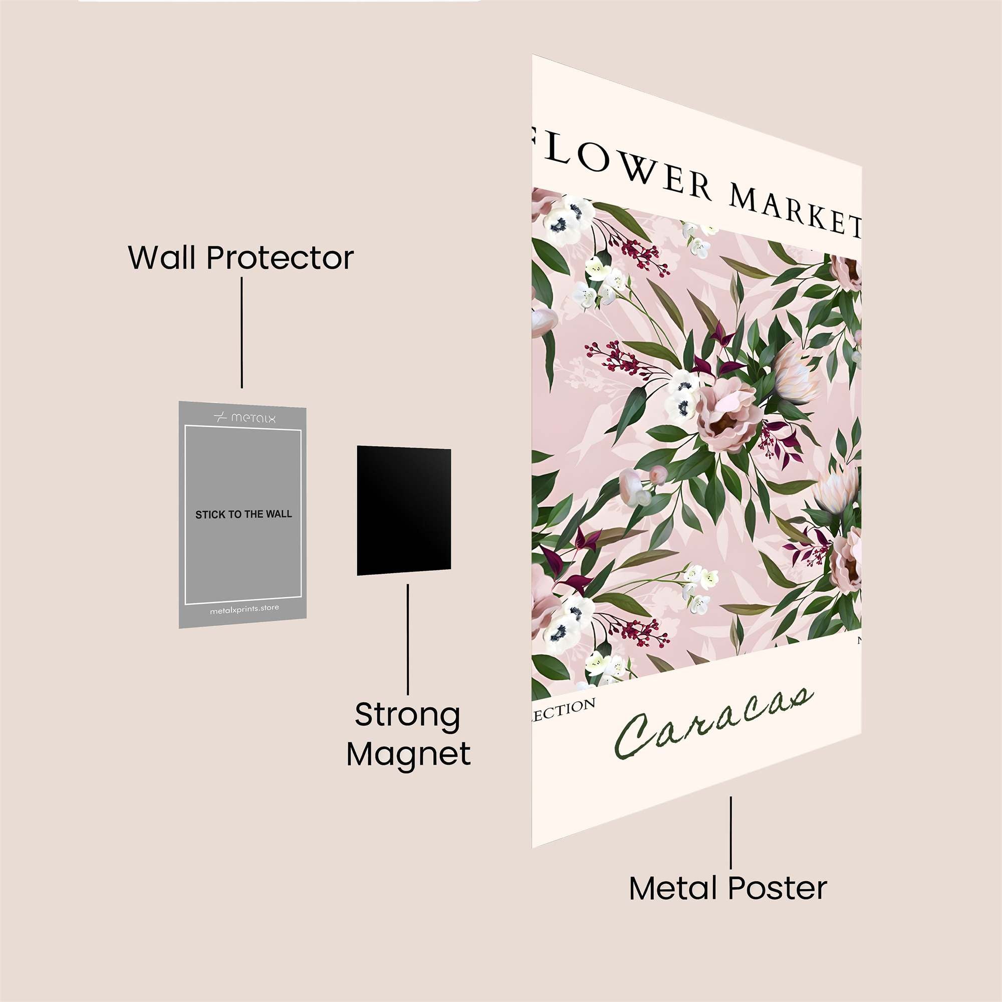 Floral Bliss Safe Wall Magnetic / M