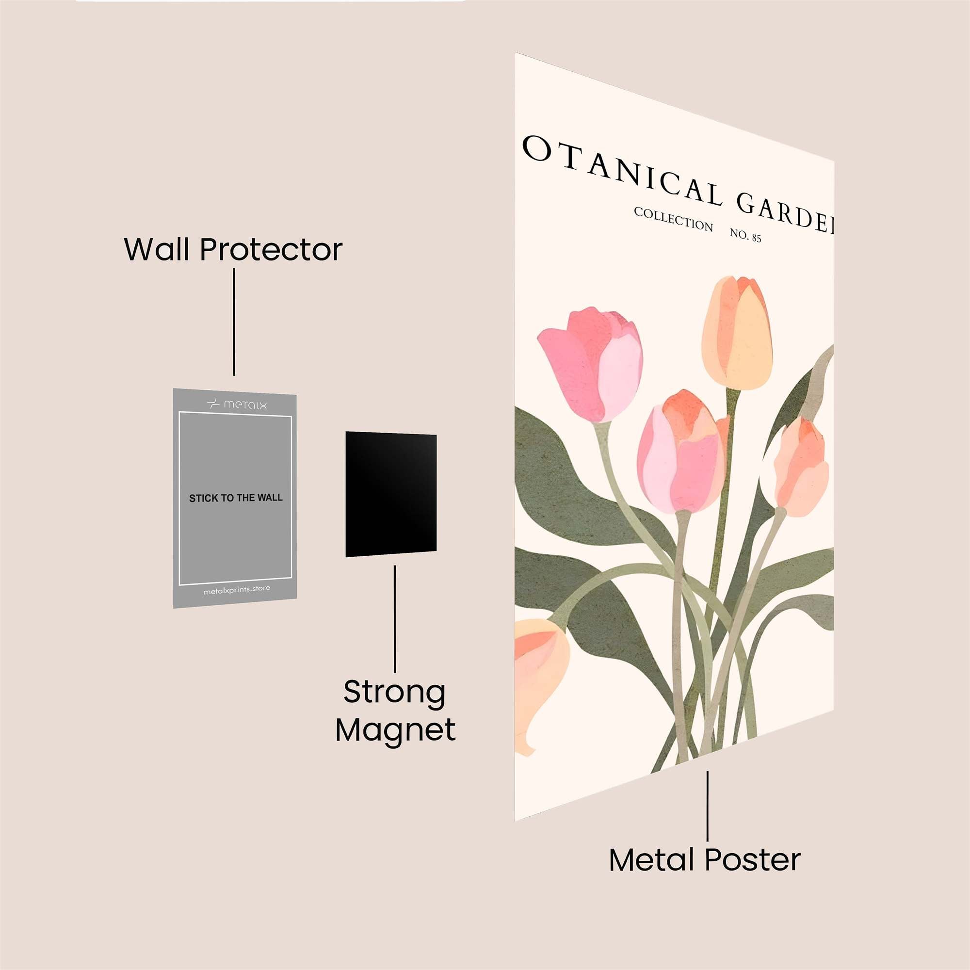 Tulip Tranquility Safe Wall Magnetic / M