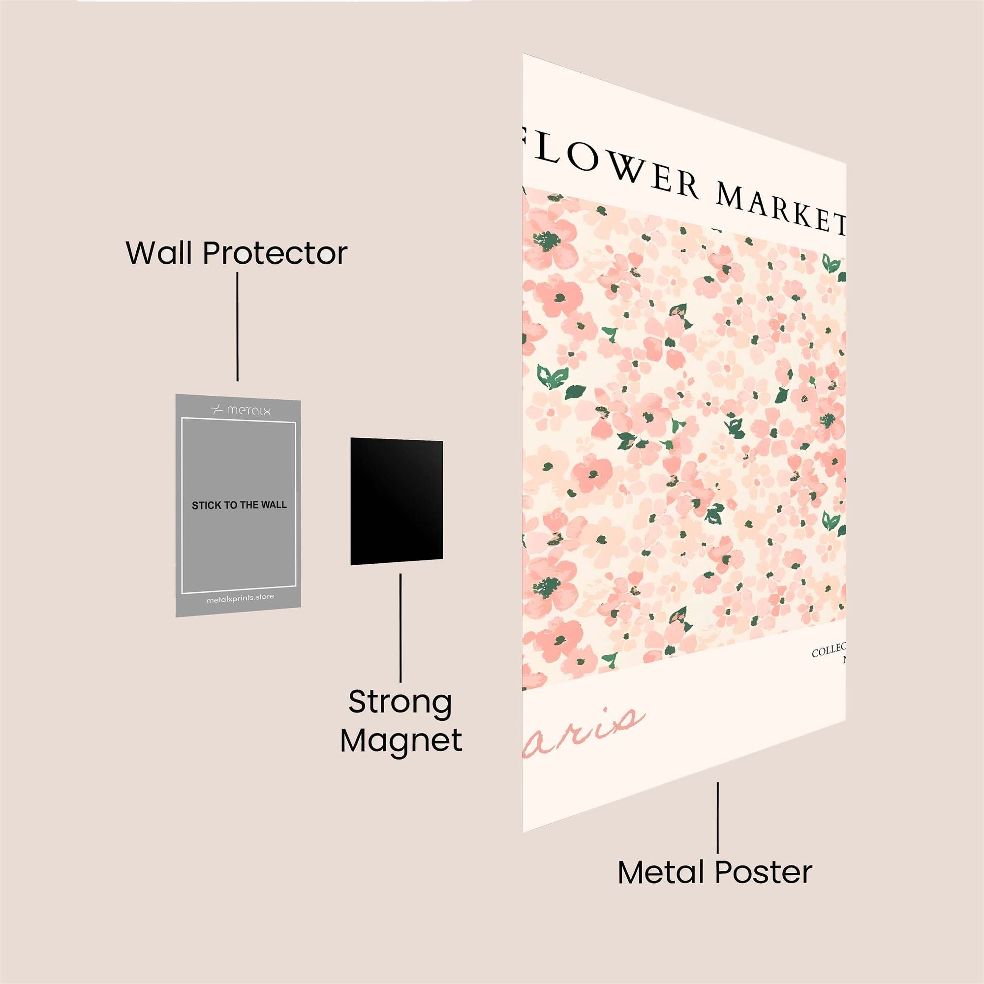 Paris Blossom Safe Wall Magnetic / M