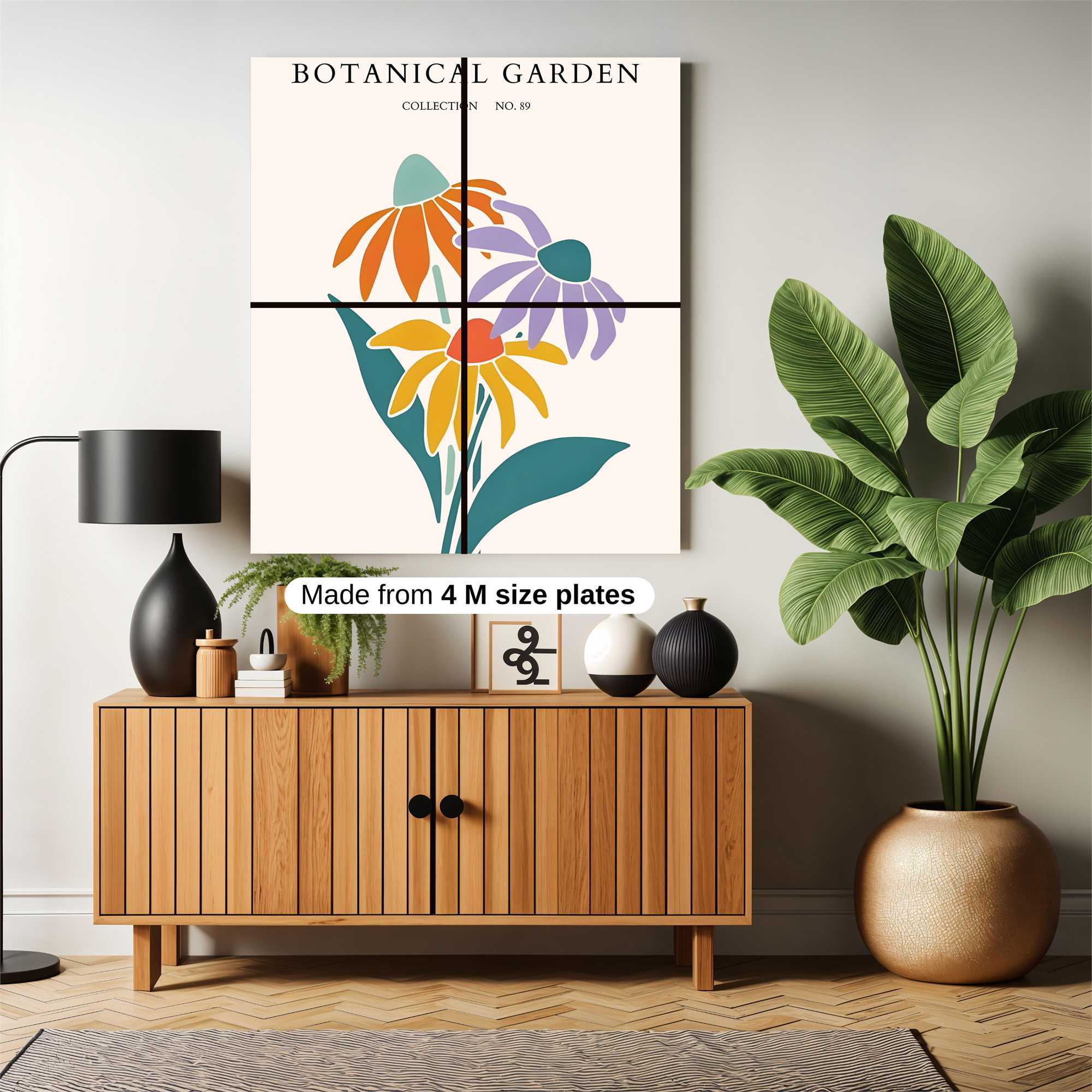 Floral Harmony Safe Wall Magnetic / M