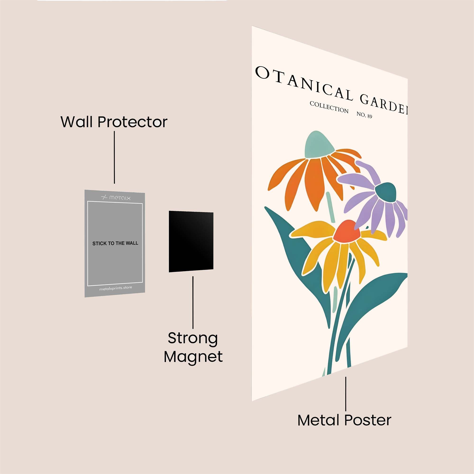 Floral Harmony Safe Wall Magnetic / M