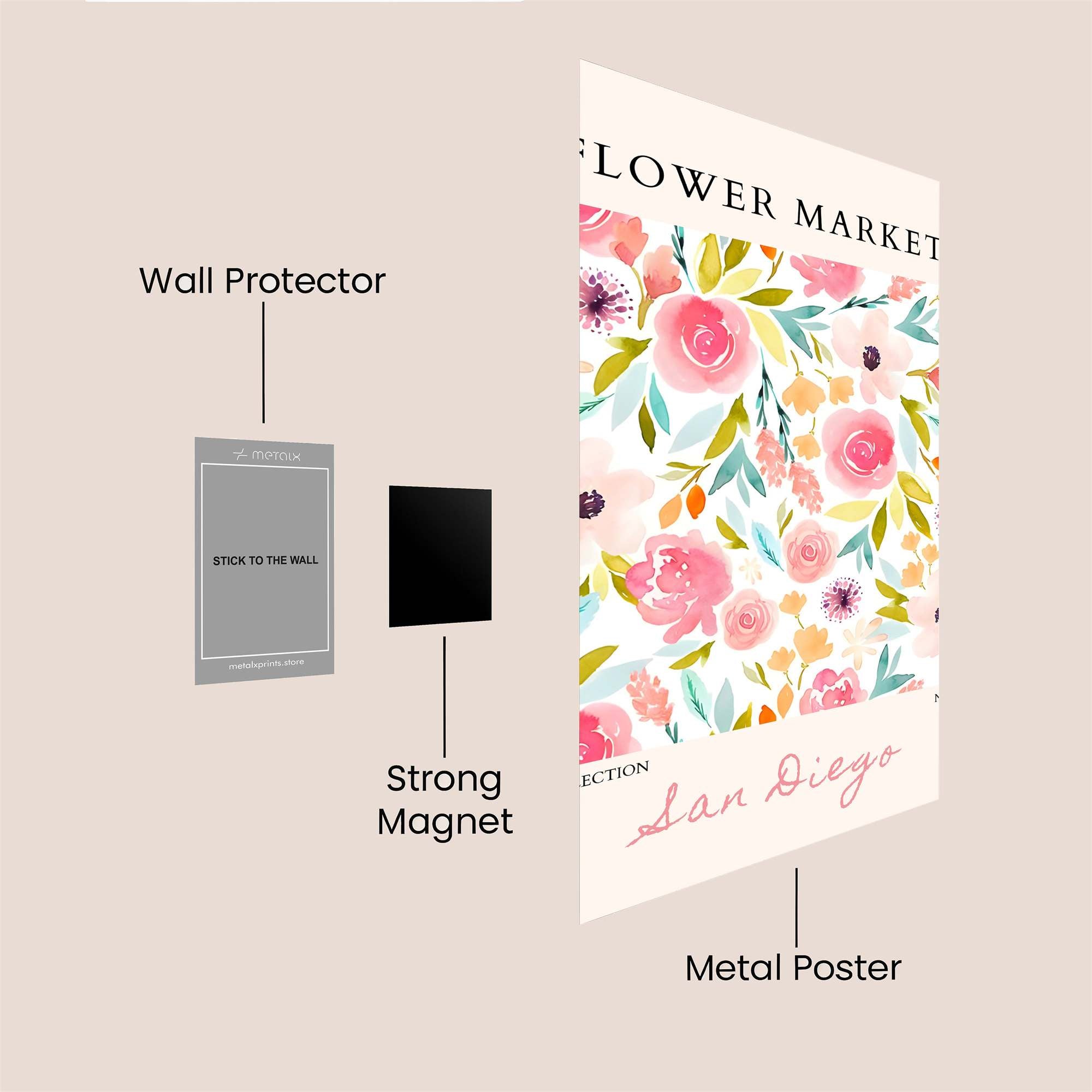 Flower Bliss Safe Wall Magnetic / M