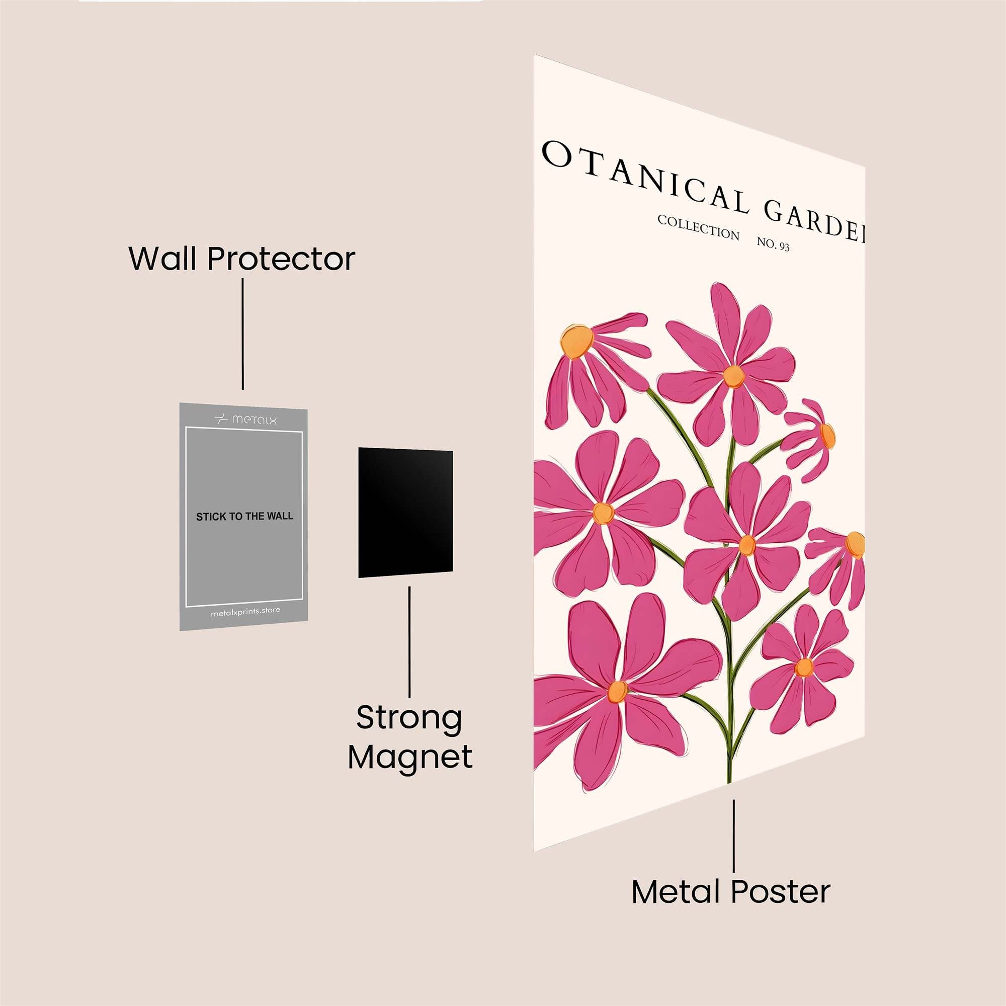 Garden Whimsy Safe Wall Magnetic / M