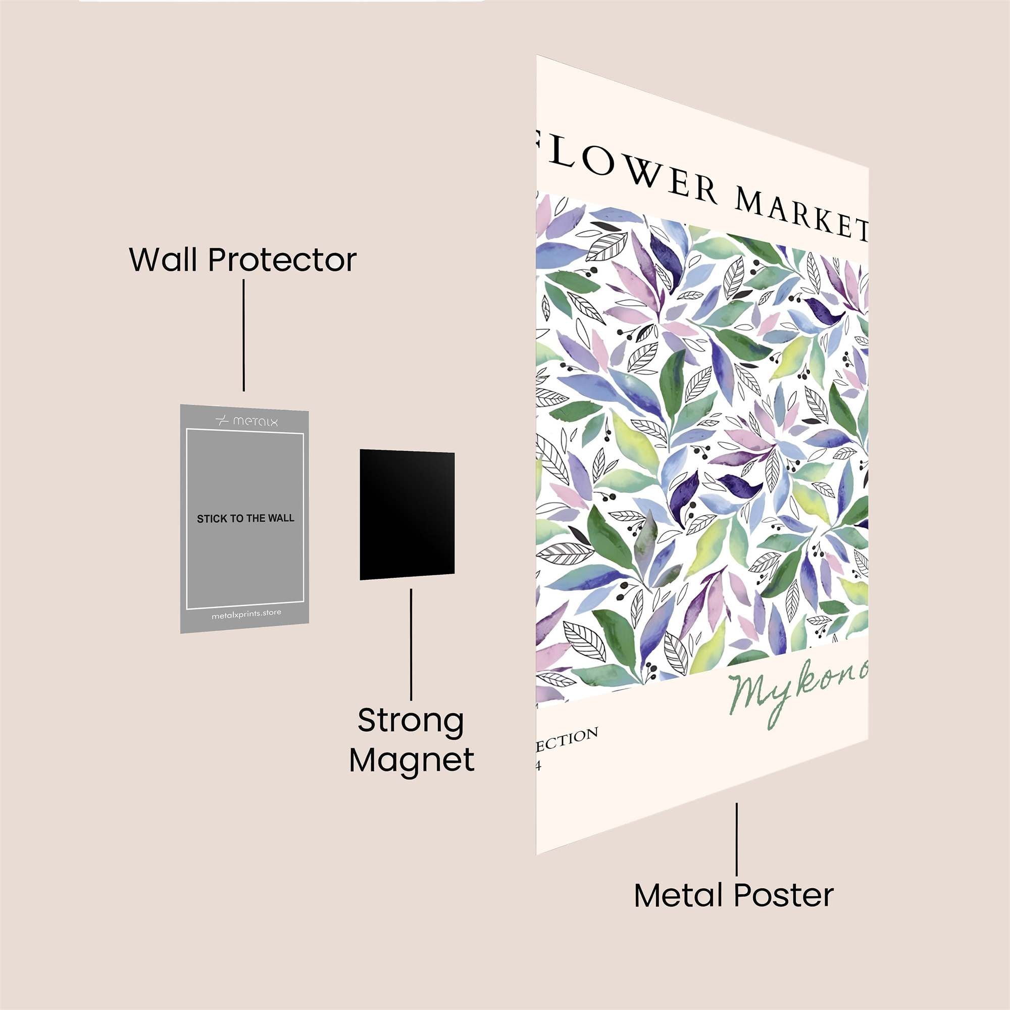 Flower Serenity Safe Wall Magnetic / M