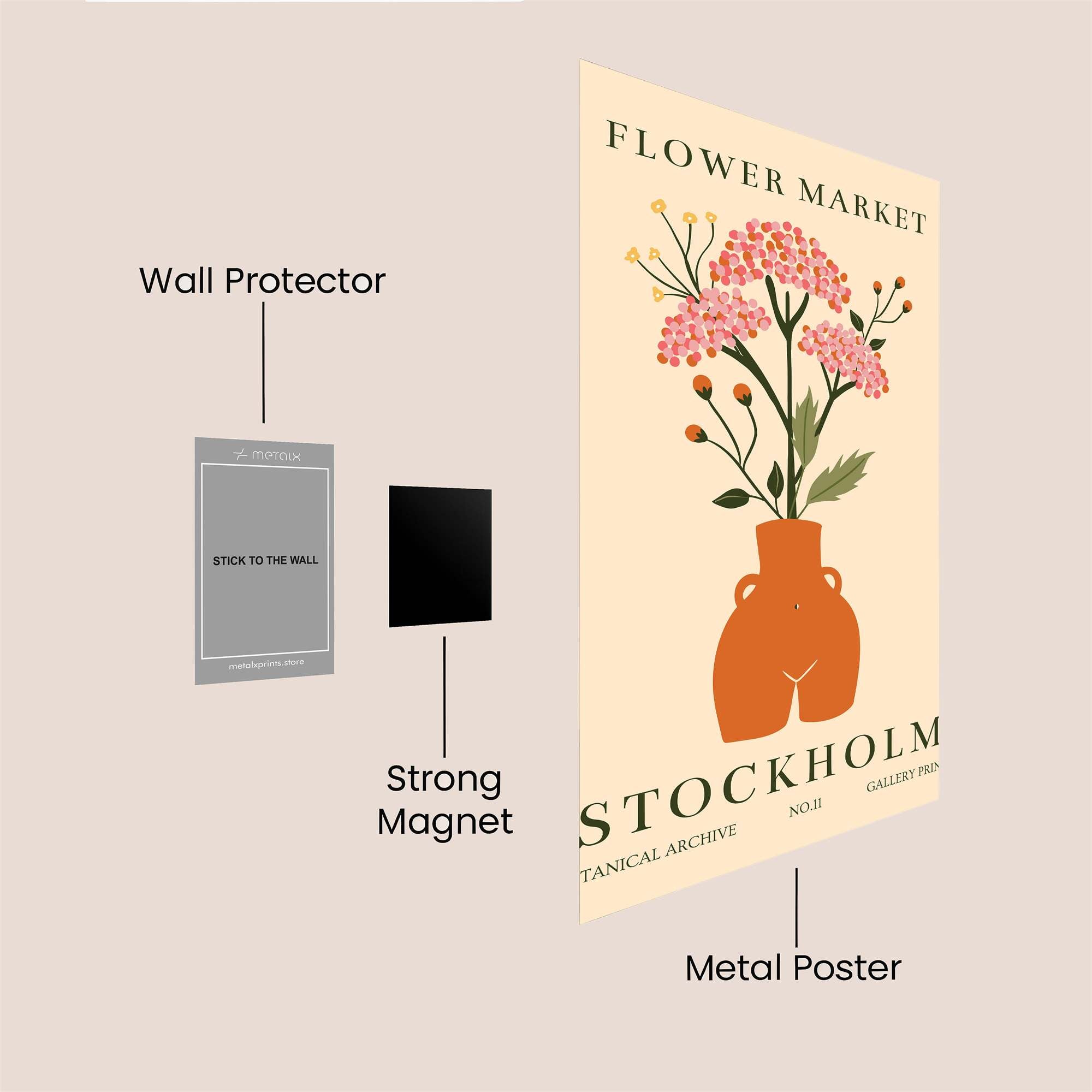 Flower Bliss Safe Wall Magnetic / M