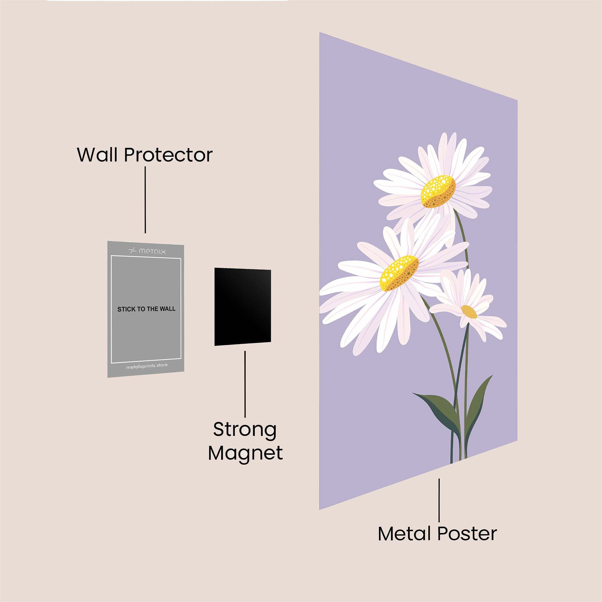 Daisy Delight Safe Wall Magnetic / M