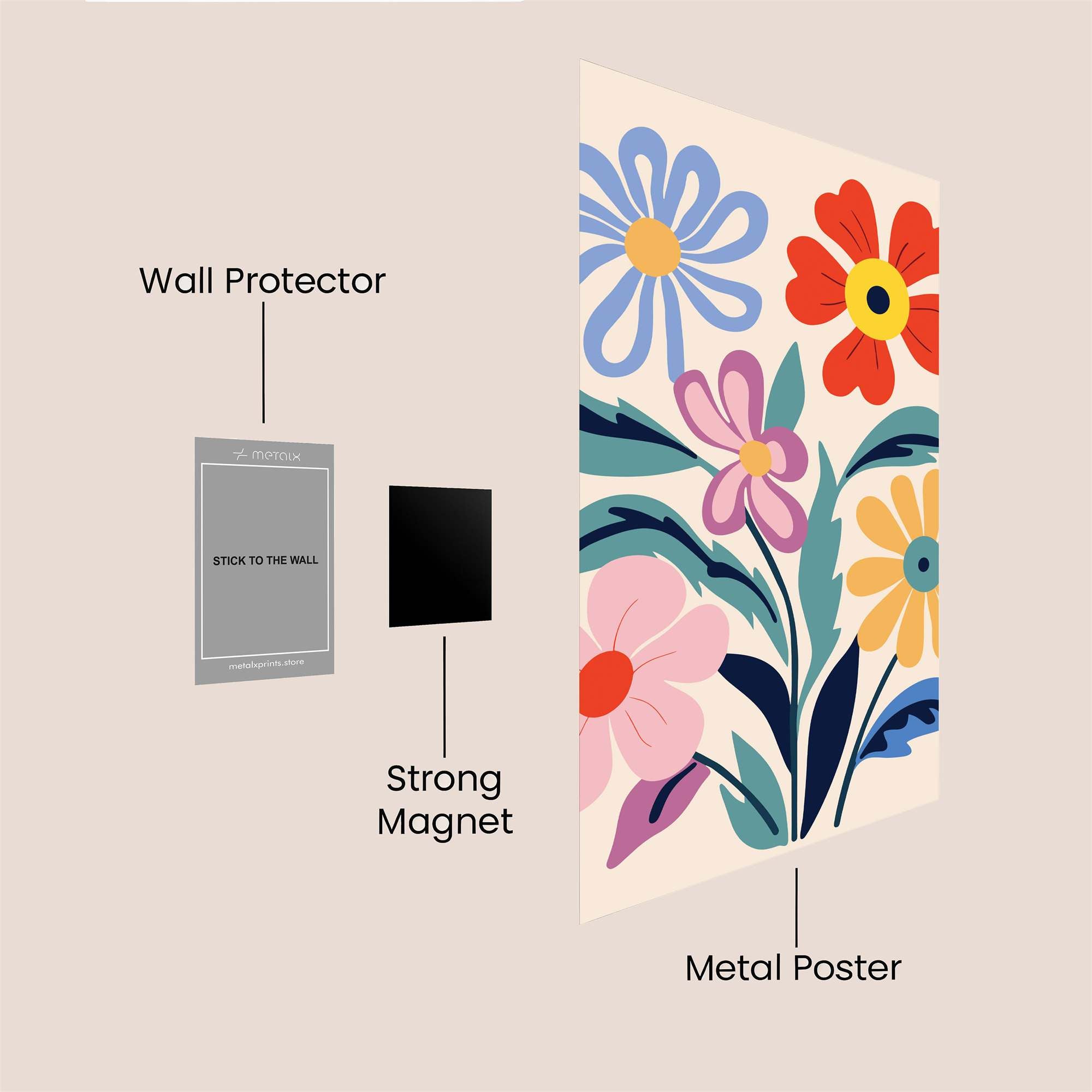 Floral Fiesta Safe Wall Magnetic / M