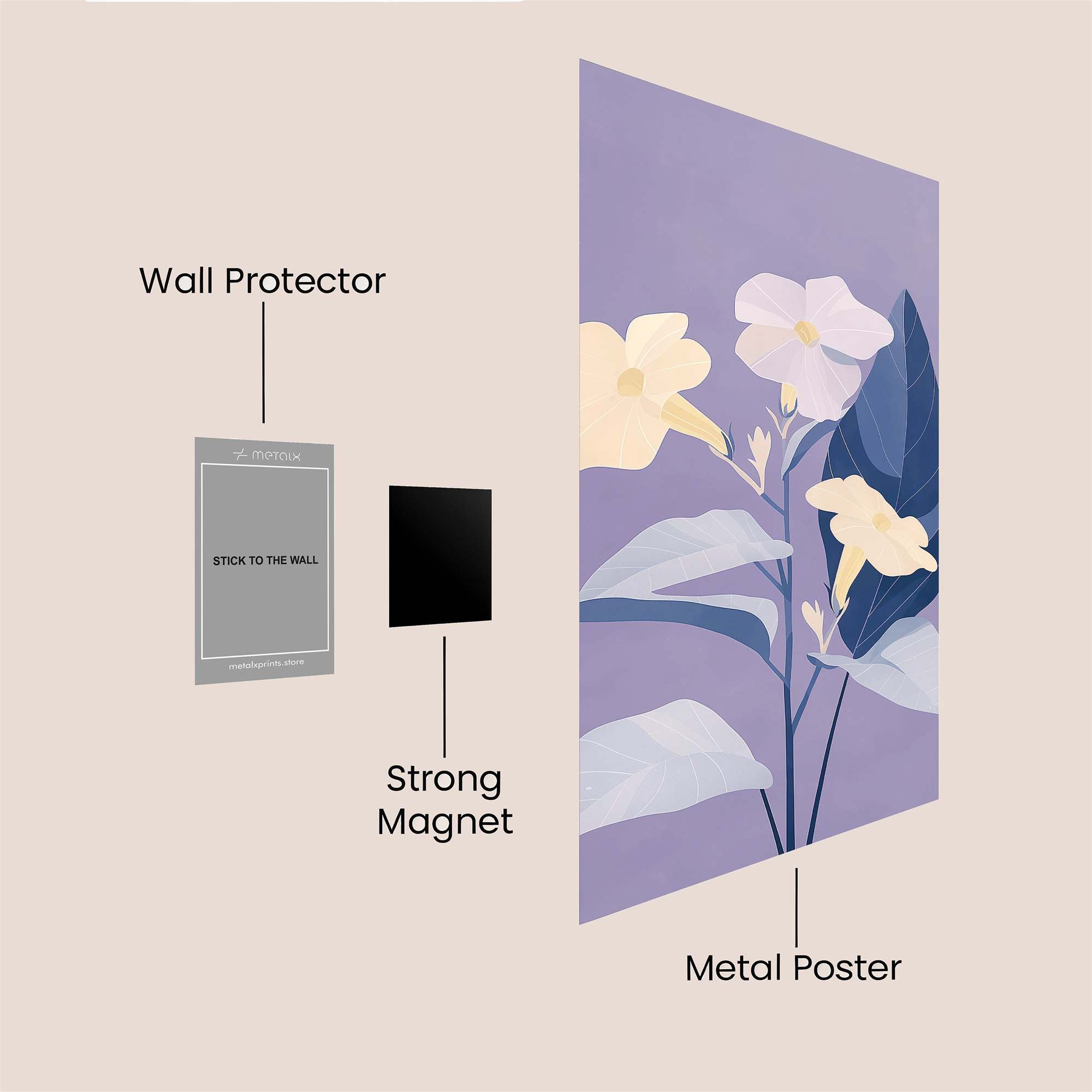 Moonlit Bloom Safe Wall Magnetic / M