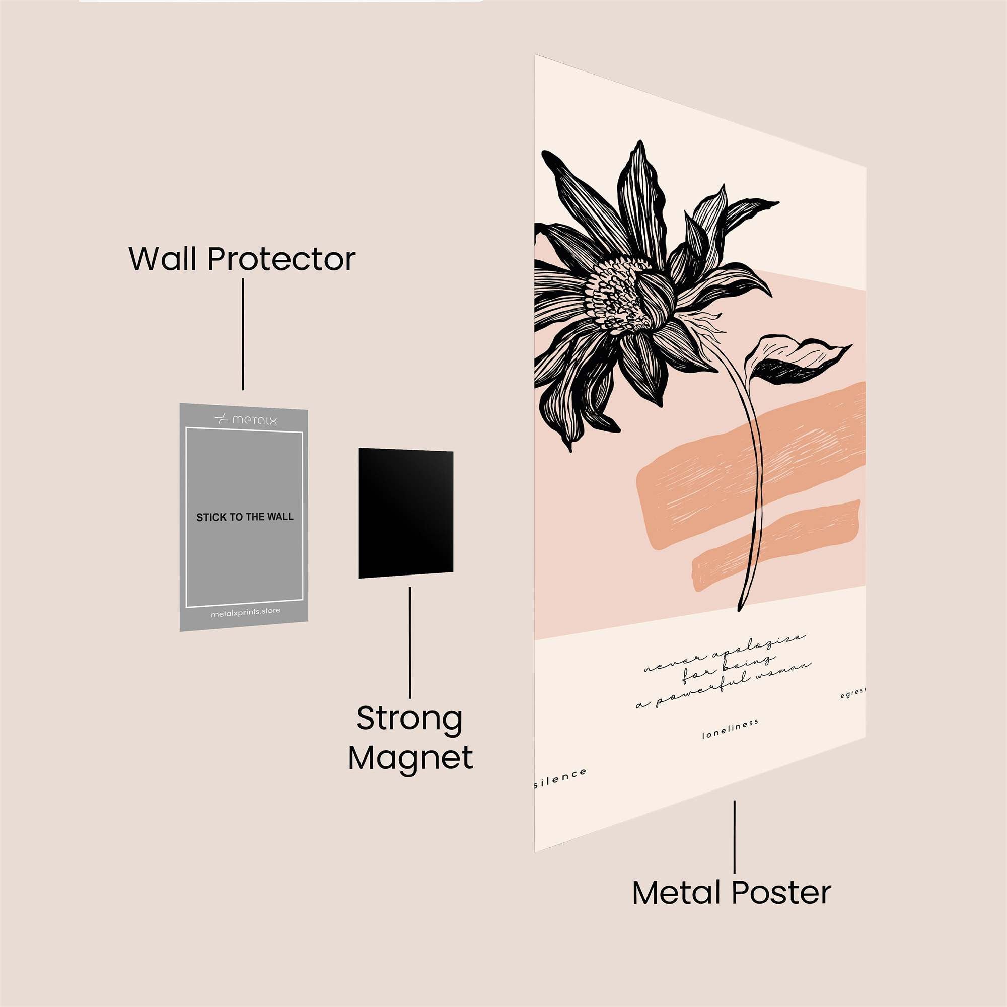 Sunflower Serenity Safe Wall Magnetic / M