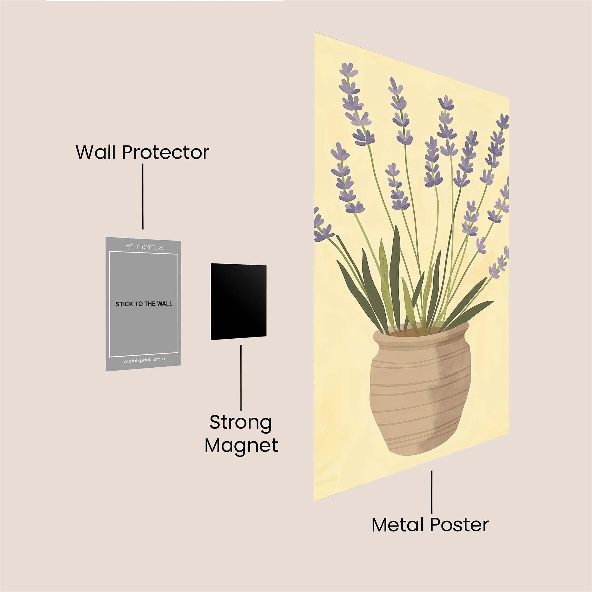 Lavender Serenity Safe Wall Magnetic / M