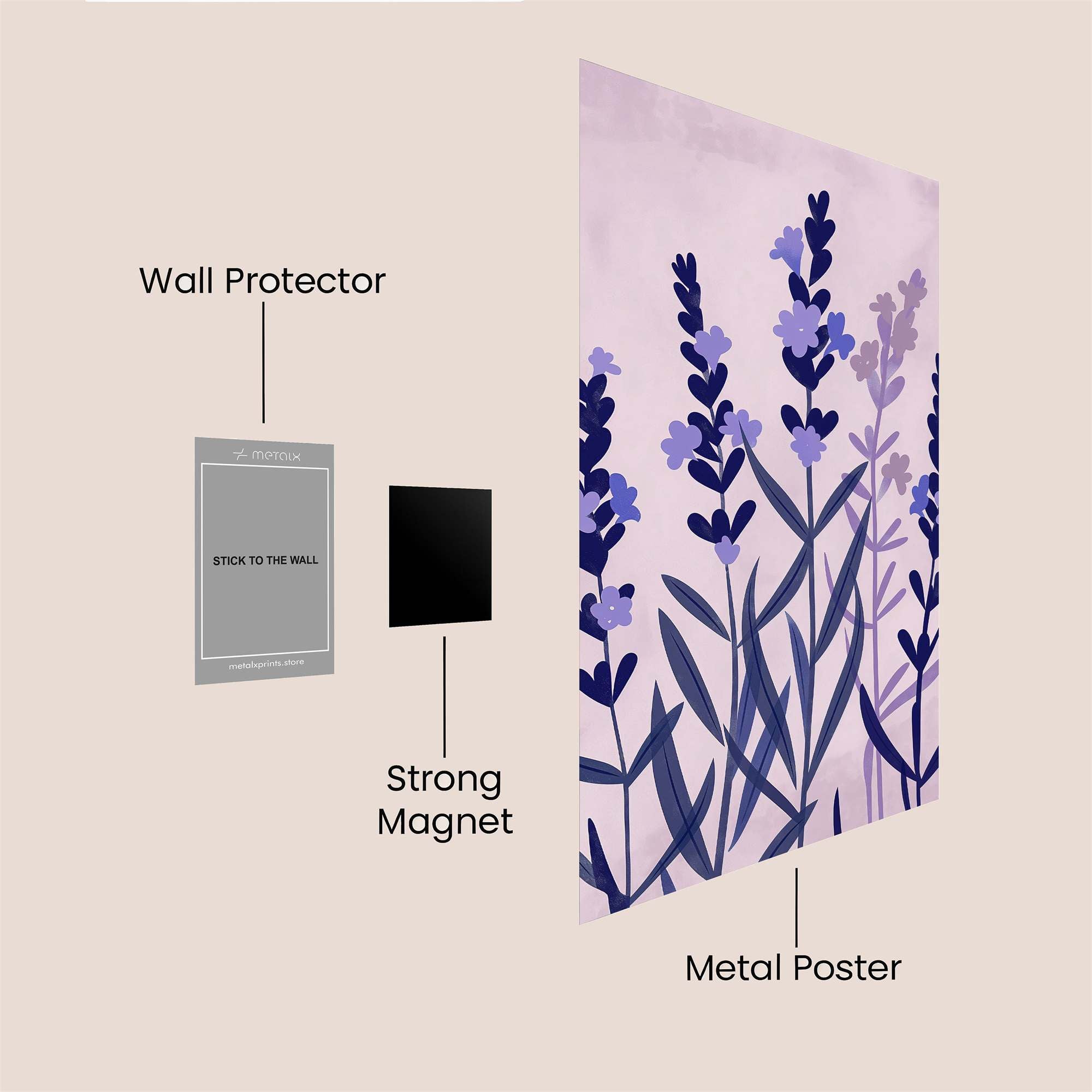 Lavender Serenity Safe Wall Magnetic / M