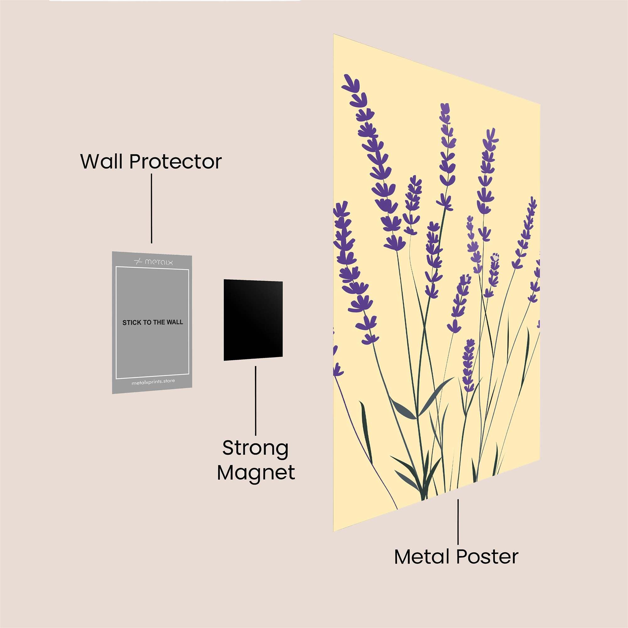 Lavender Serenity Safe Wall Magnetic / M