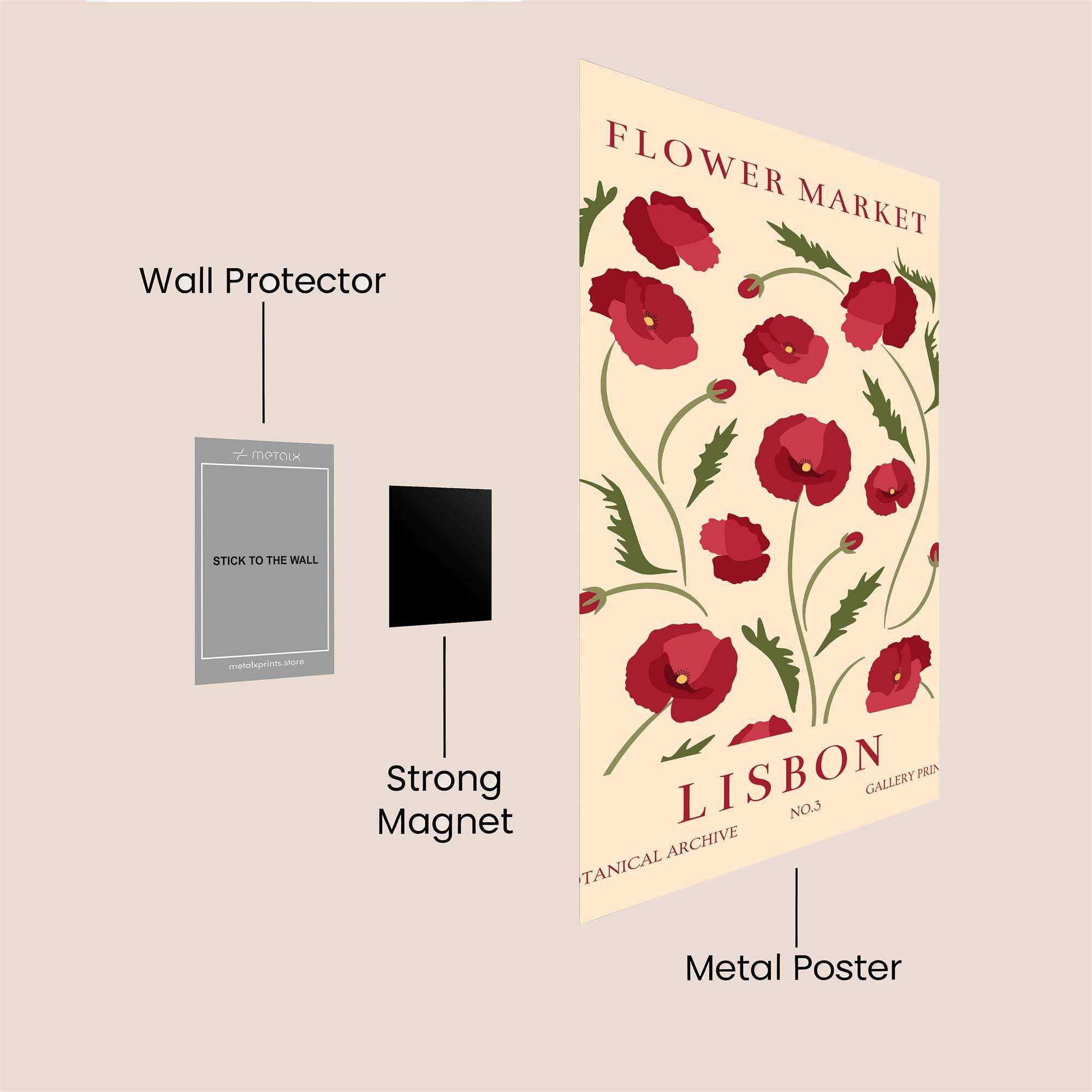 Lisbon Vibrance Safe Wall Magnetic / M