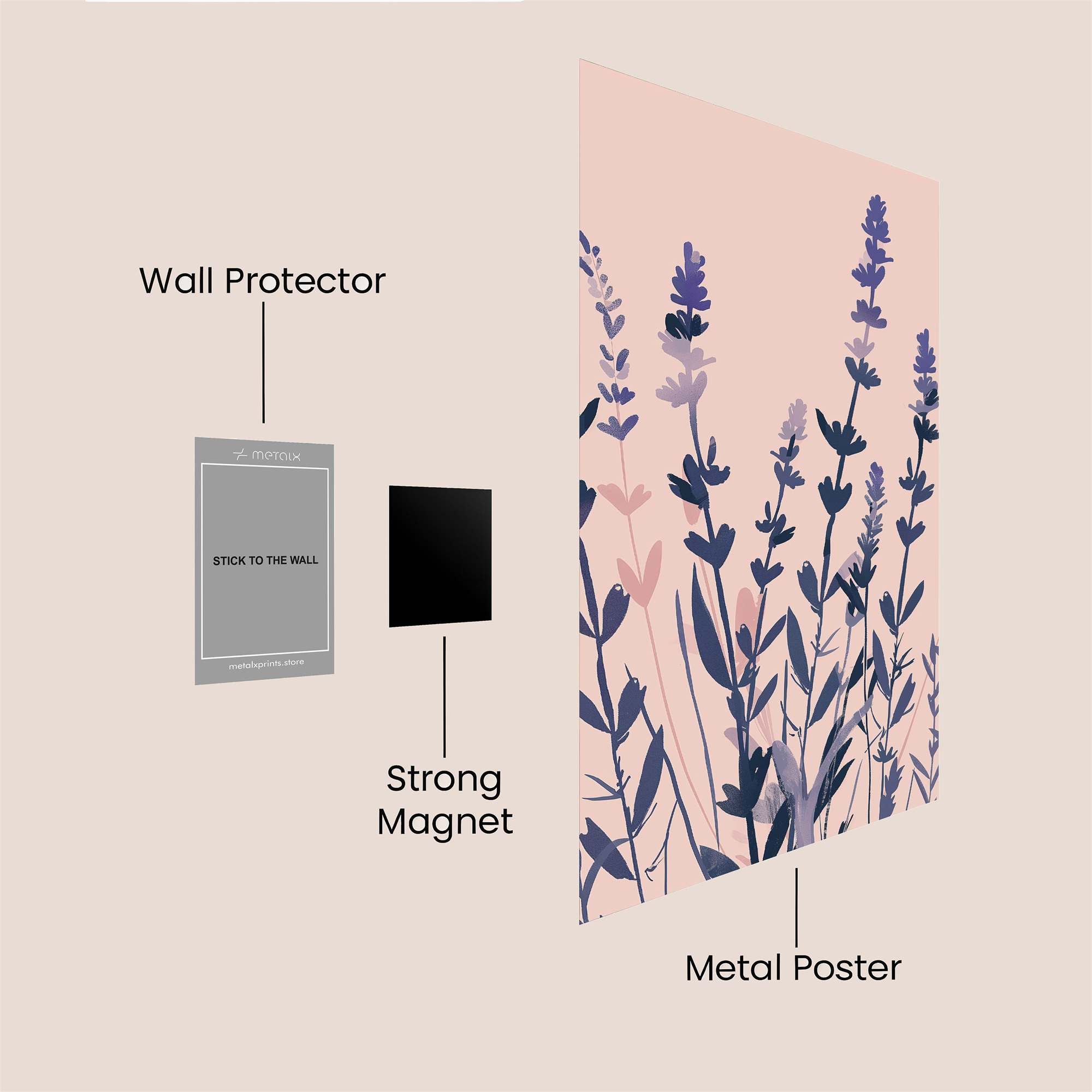 Lavender Serenity Safe Wall Magnetic / M