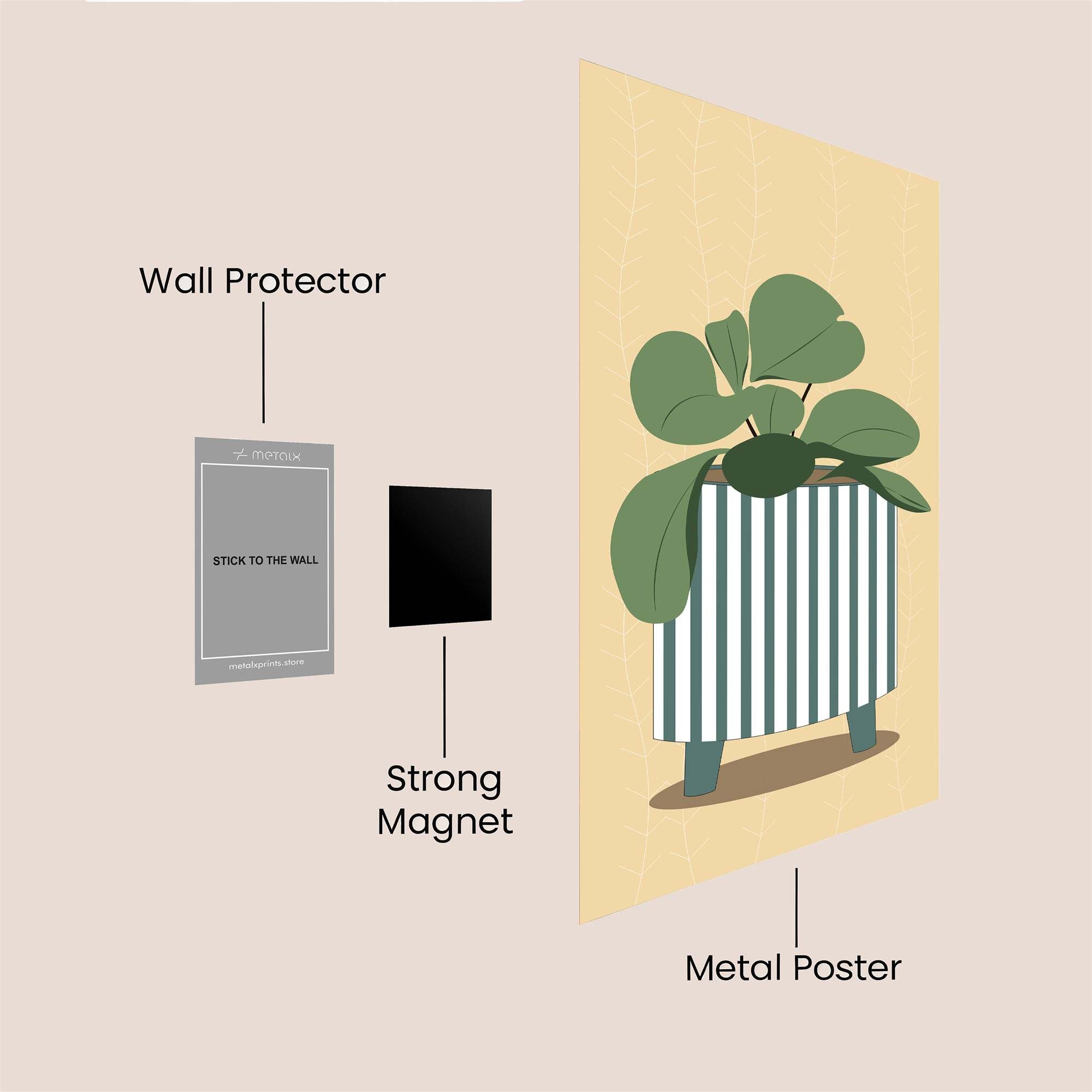 Leafy Joy Safe Wall Magnetic / M