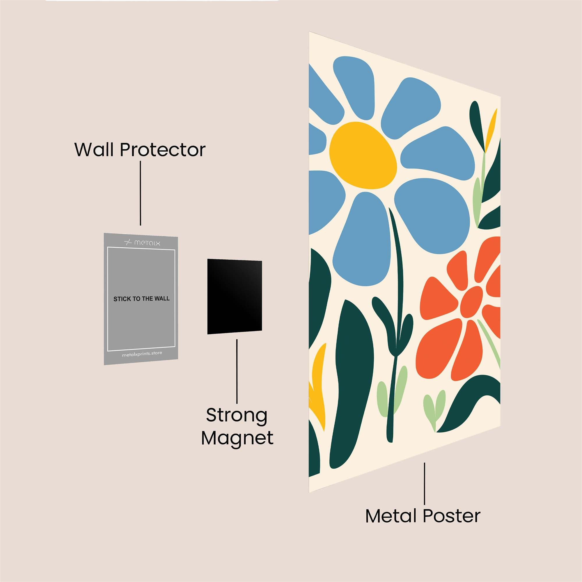 Floral Bliss Safe Wall Magnetic / M
