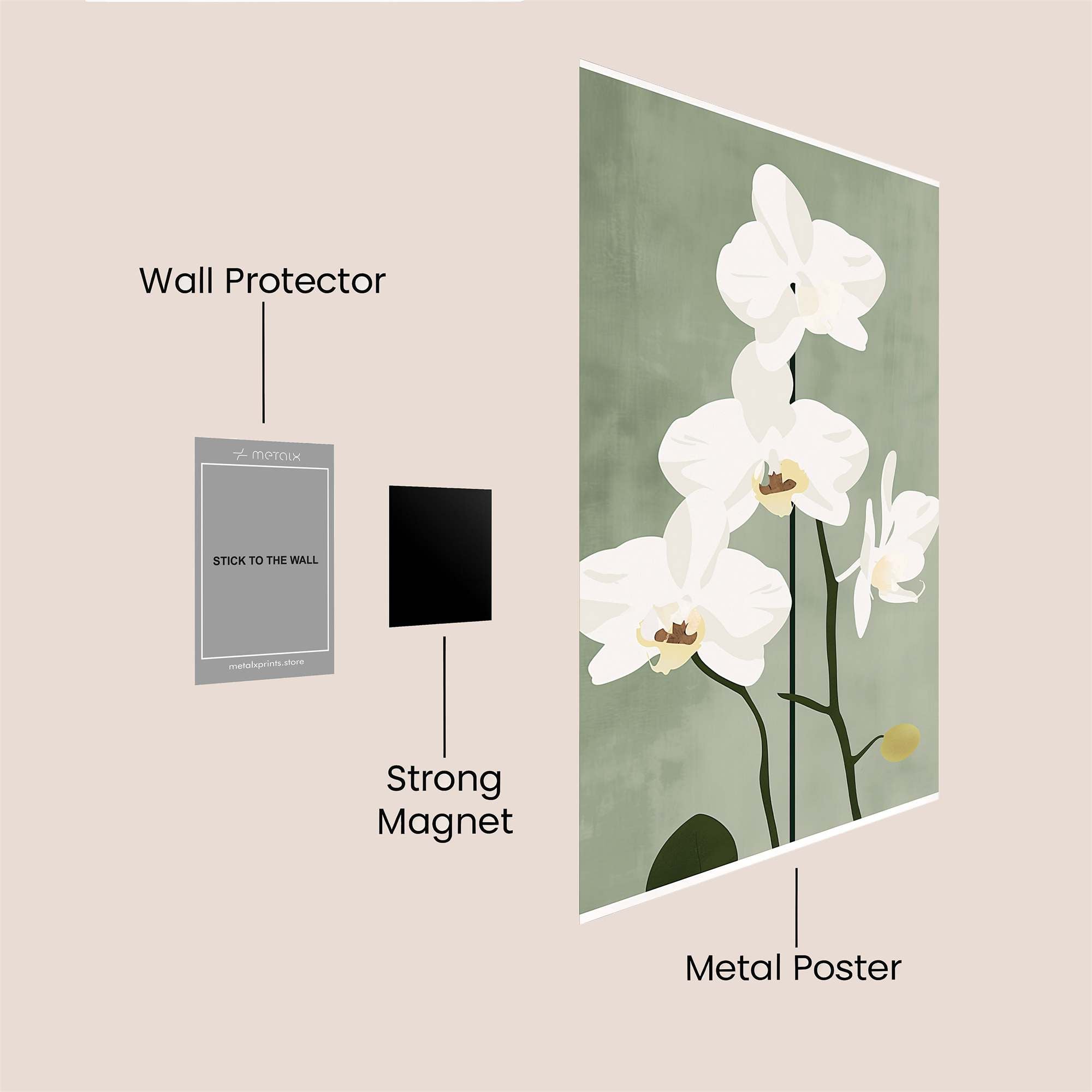 Orchid Serenity Safe Wall Magnetic / M