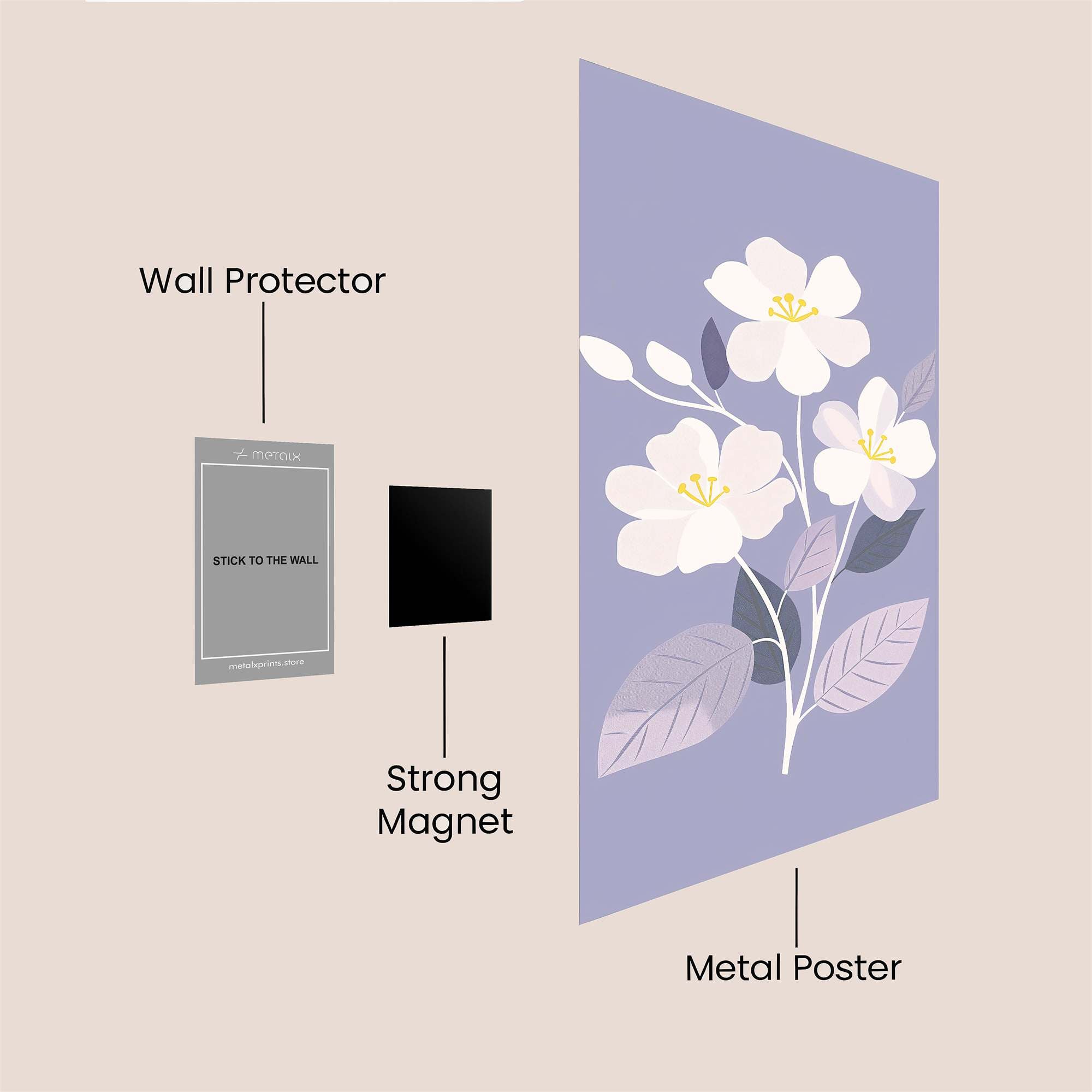 Blossom Serenity Safe Wall Magnetic / M