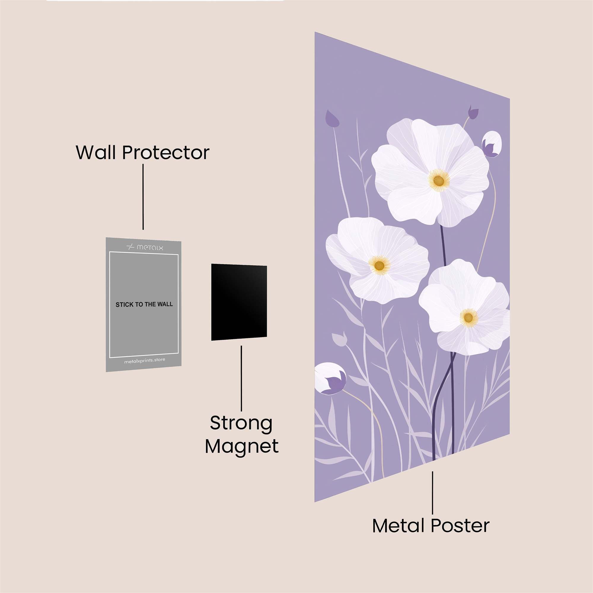 Poppy Serenity Safe Wall Magnetic / M