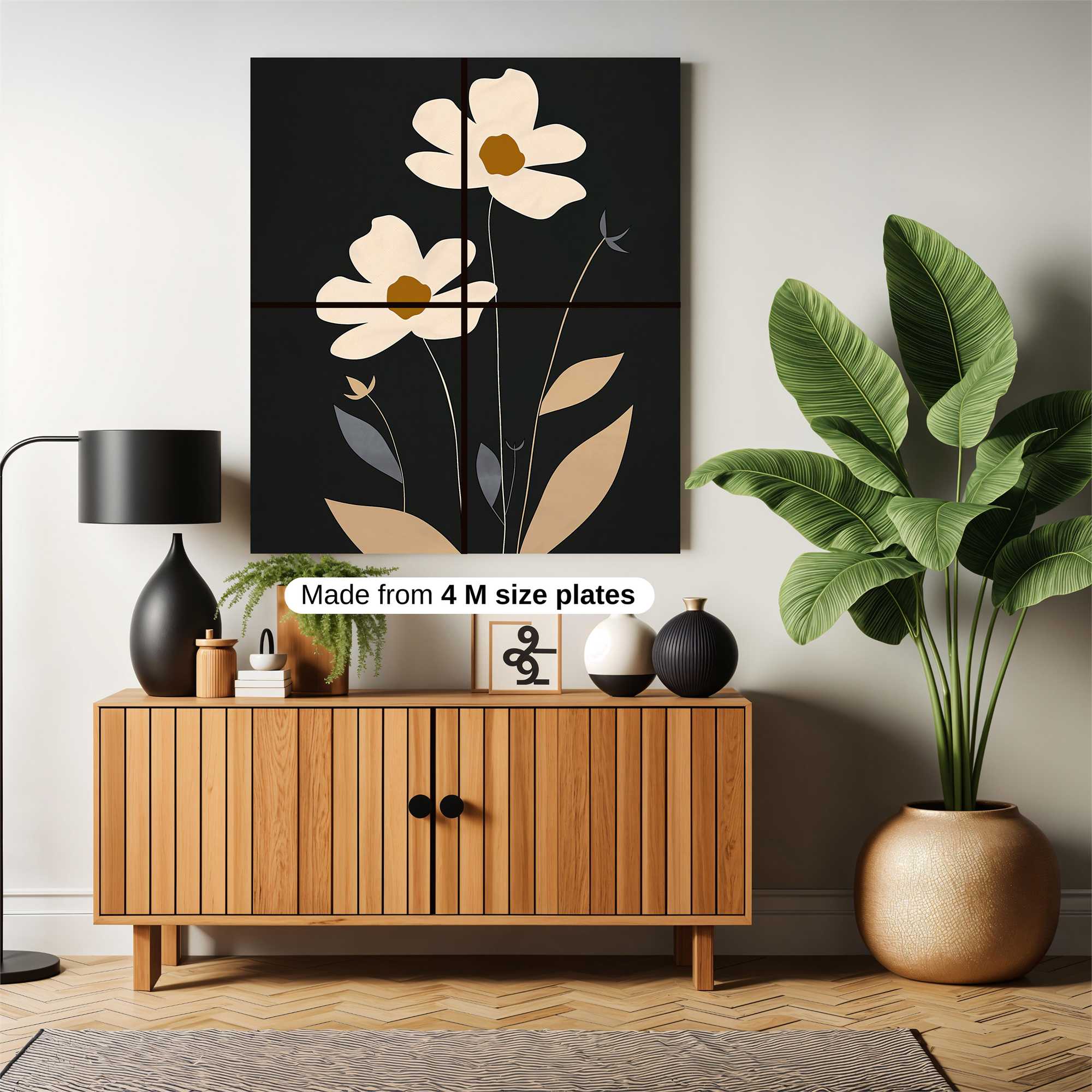 Floral Serenity Safe Wall Magnetic / M