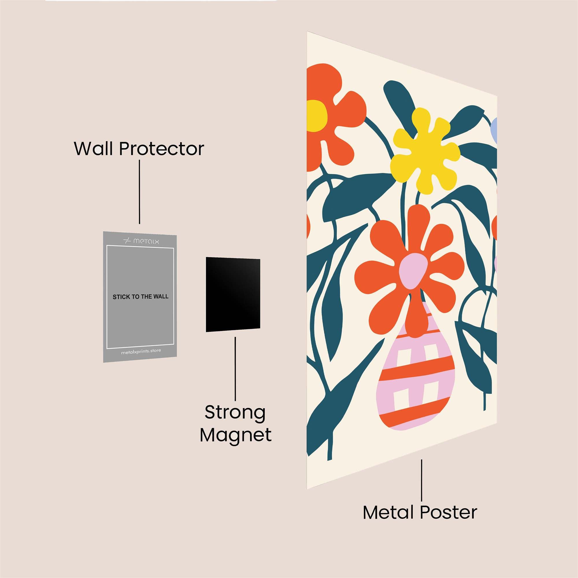 Floral Bliss Safe Wall Magnetic / M