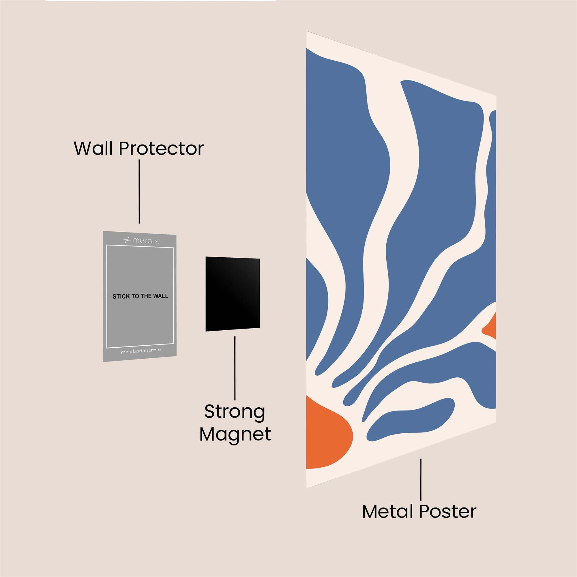 Abstract Serenity Safe Wall Magnetic / M