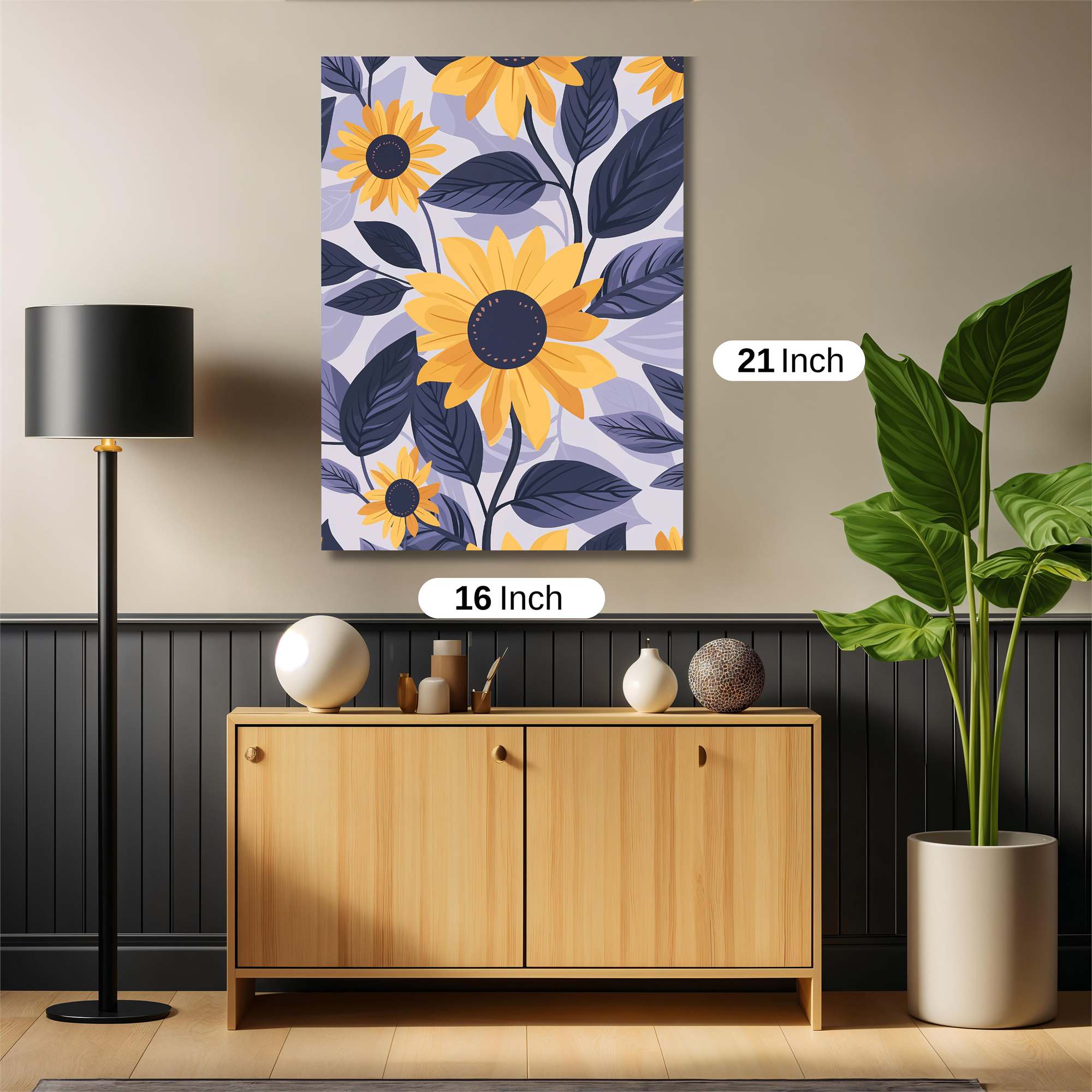 Sunflowers Serene Safe Wall Magnetic / M