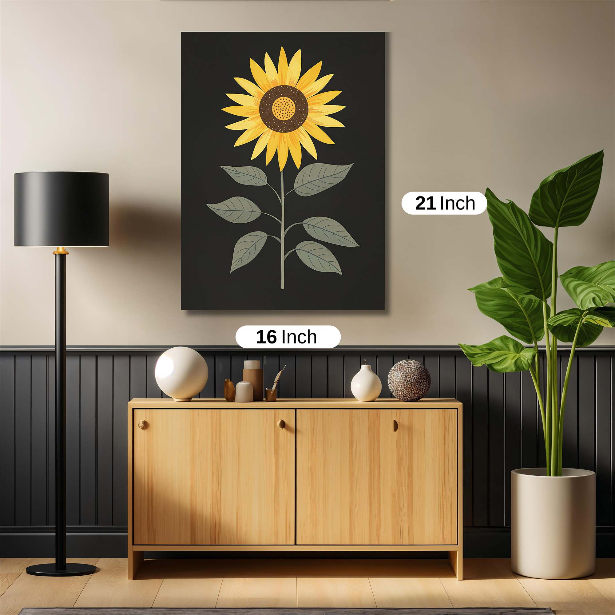 Sunflower Serenity Safe Wall Magnetic / M