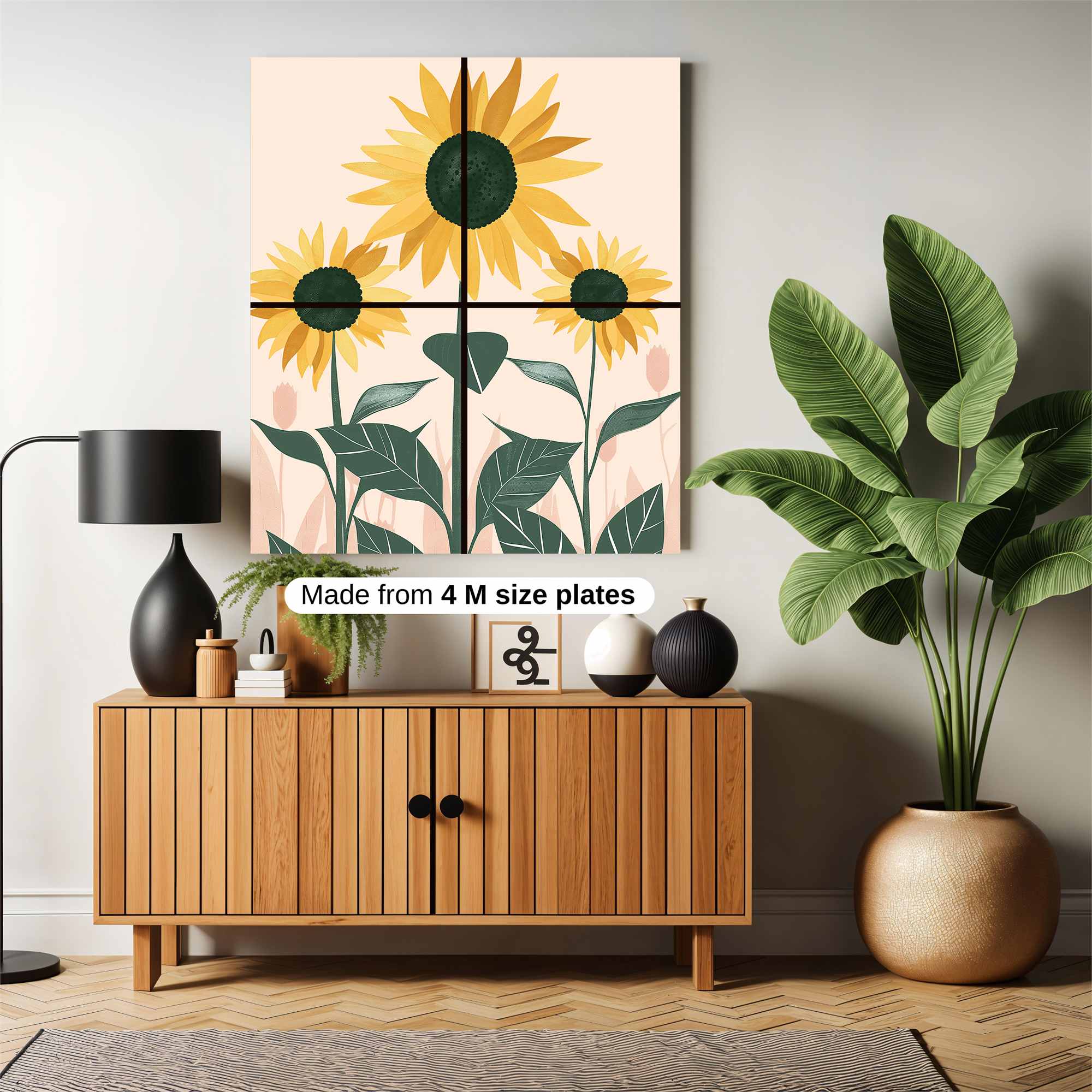 Sunflowers Serene Safe Wall Magnetic / M