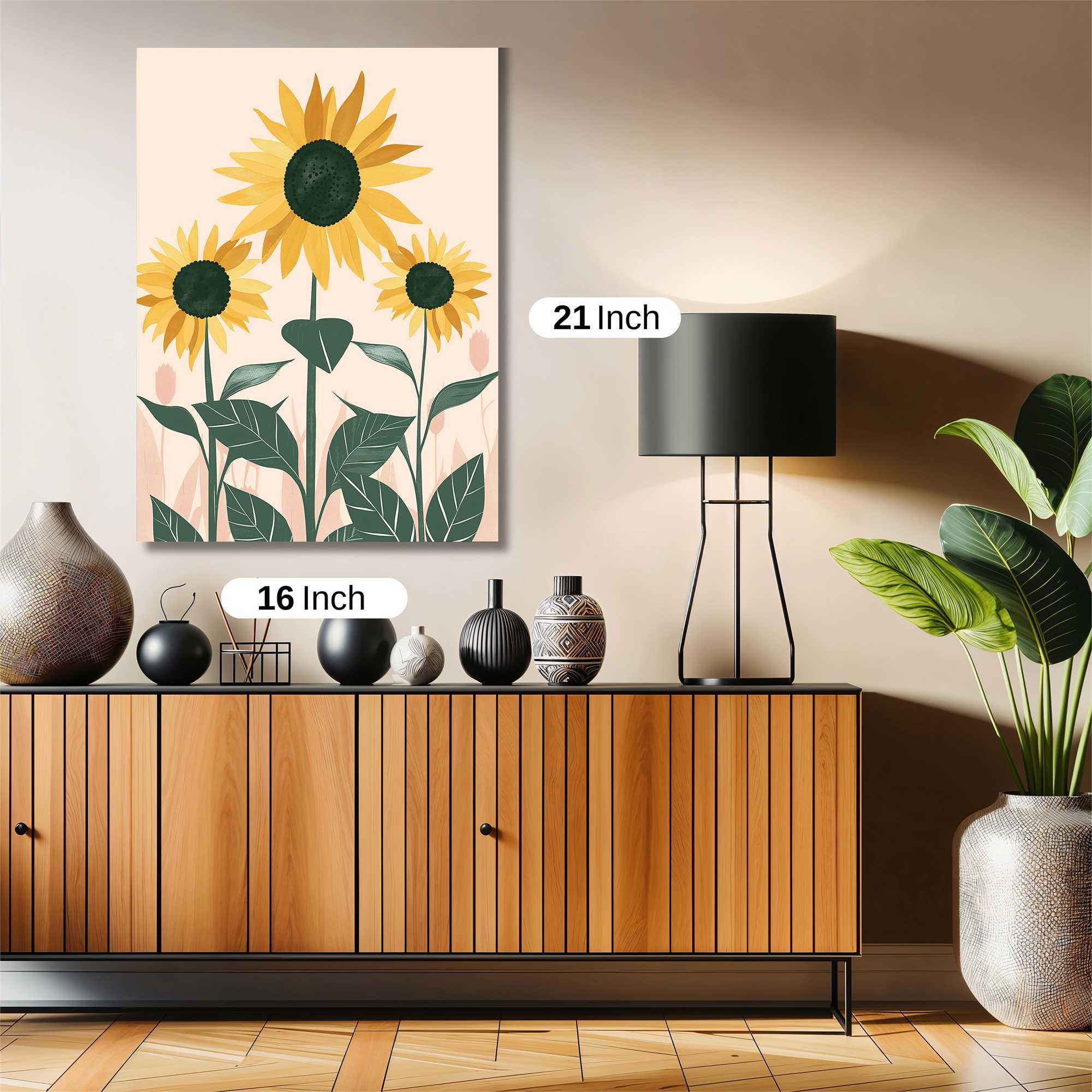 Sunflowers Serene Safe Wall Magnetic / M