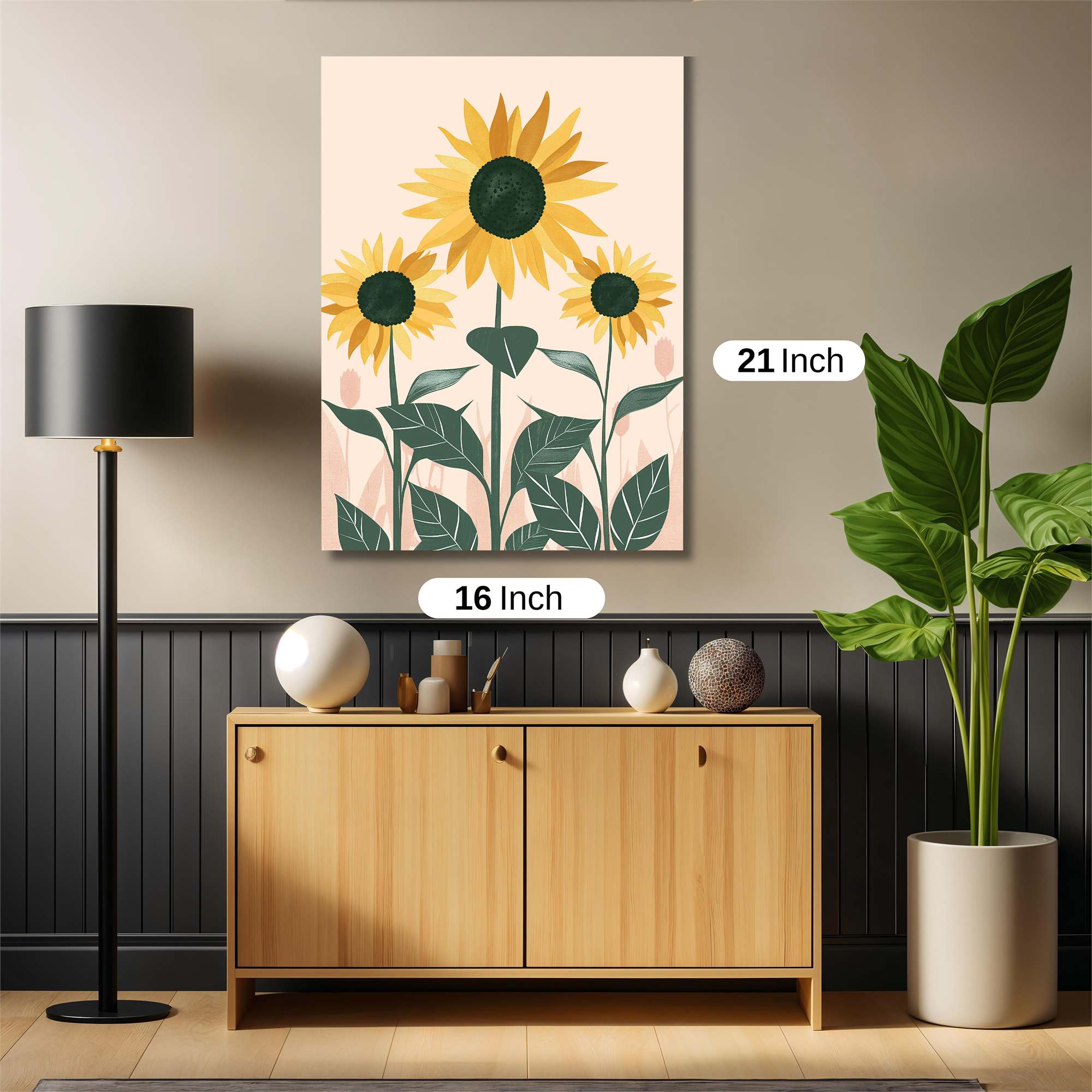 Sunflowers Serene Safe Wall Magnetic / M