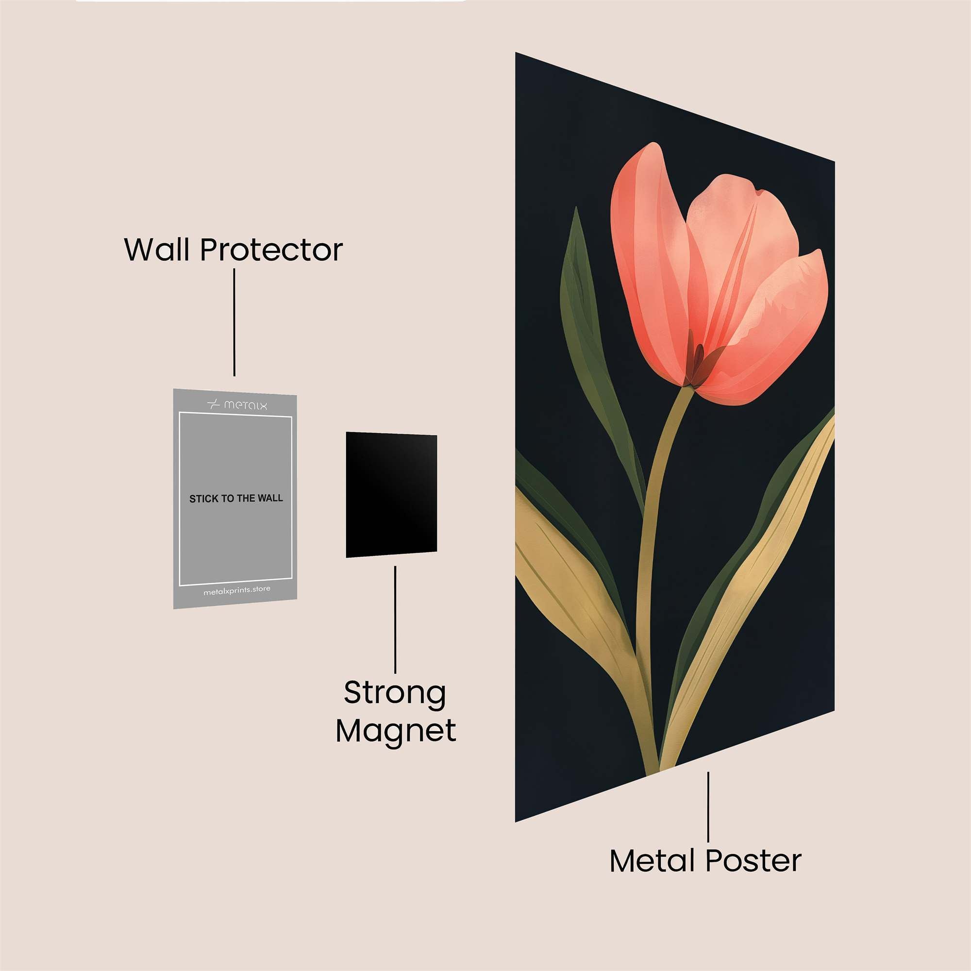 Tulip Tranquil Safe Wall Magnetic / M