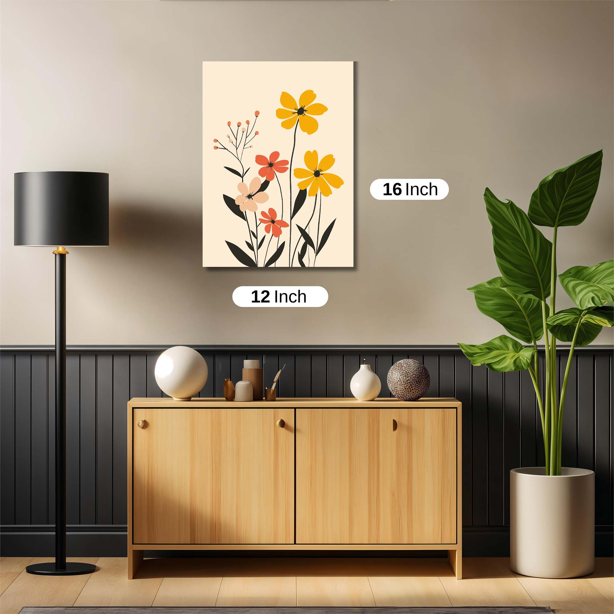 Floral Whimsy Safe Wall Magnetic / M