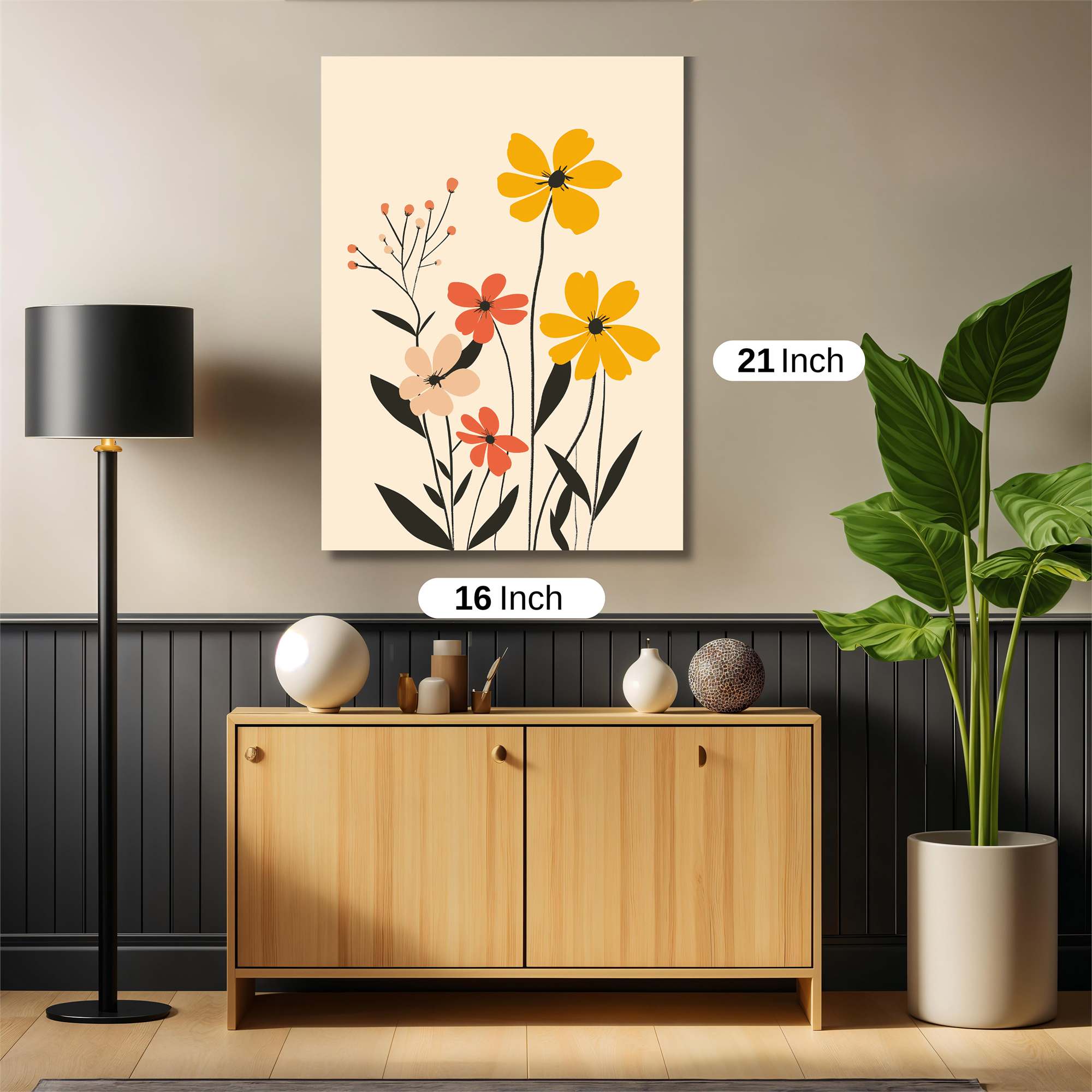 Floral Whimsy Safe Wall Magnetic / M