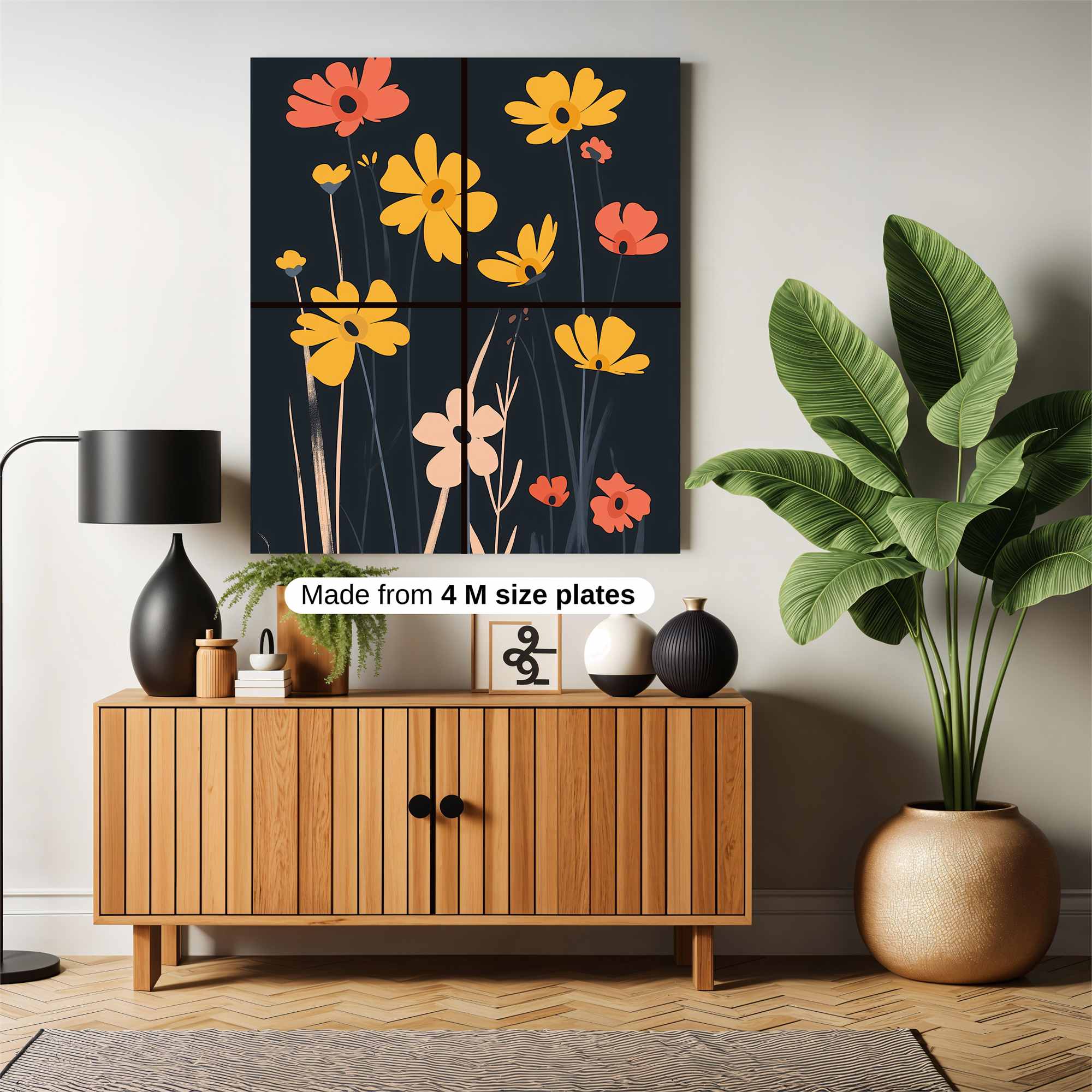 Floral Whimsy Safe Wall Magnetic / M