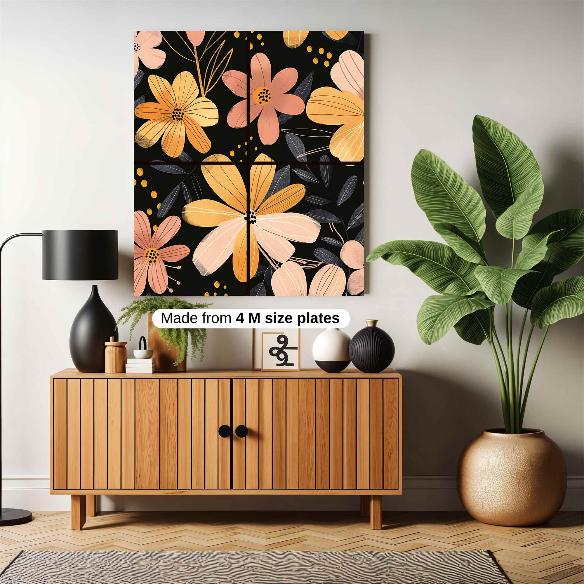 Floral Whimsy Safe Wall Magnetic / M