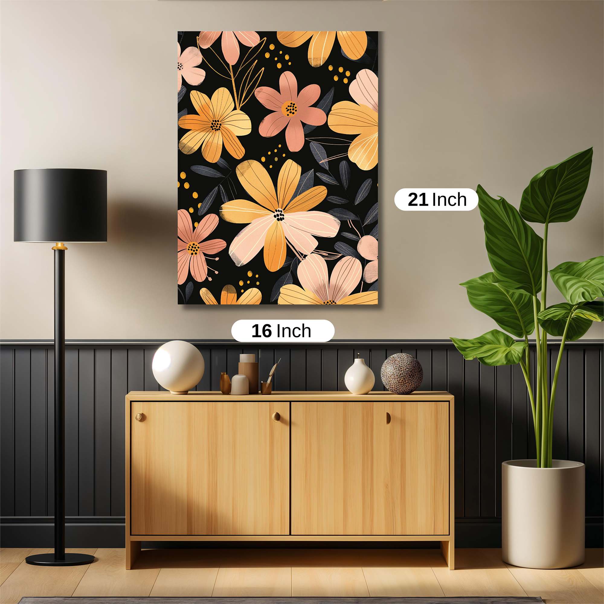 Floral Whimsy Safe Wall Magnetic / M