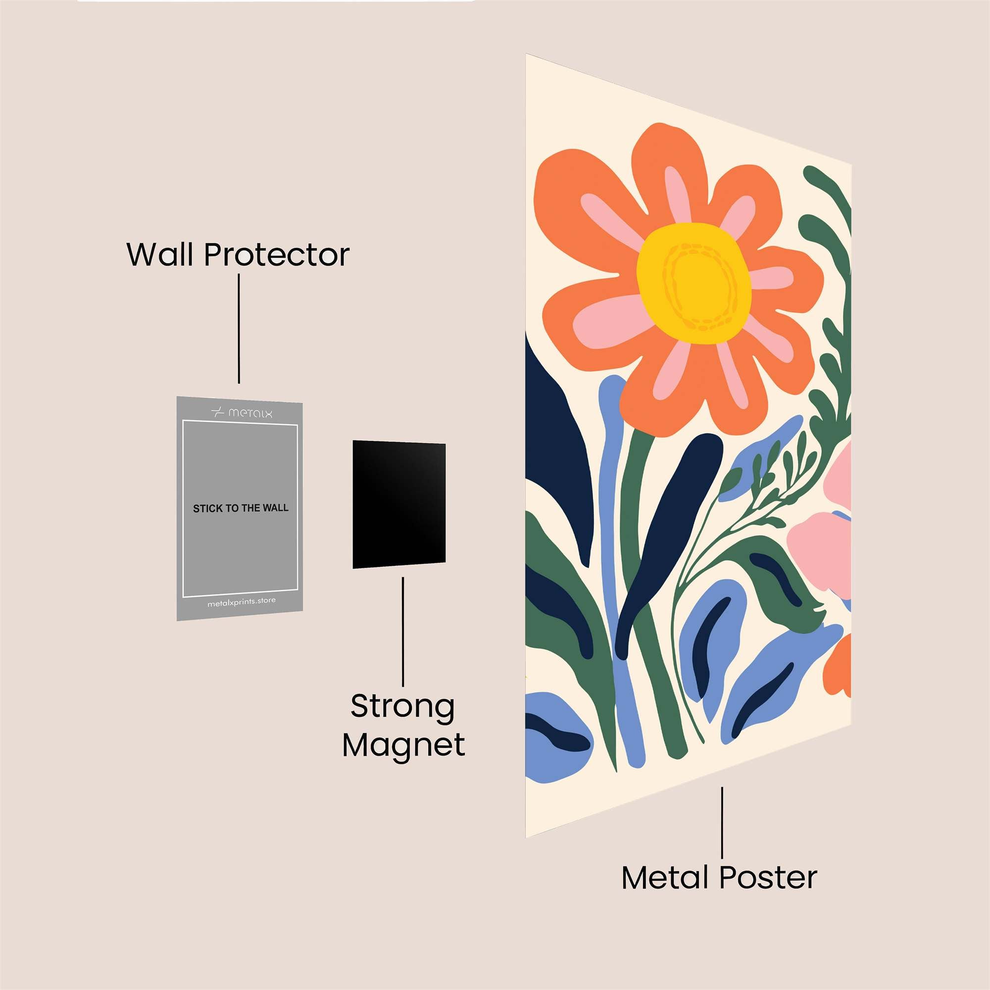 Flower Joy Safe Wall Magnetic / M