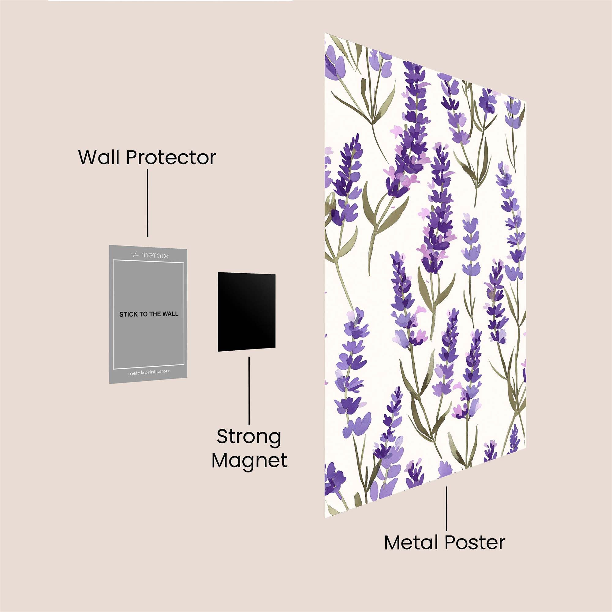 Lavender Serenity Safe Wall Magnetic / M