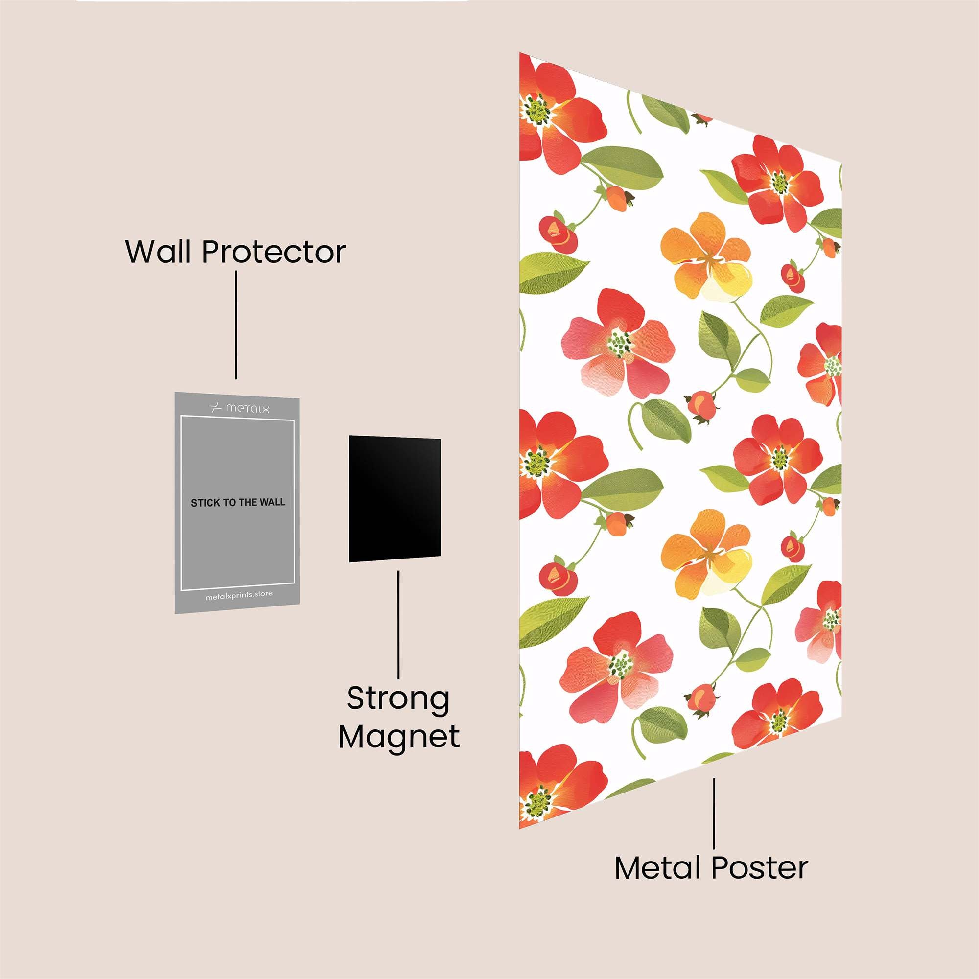Floral Delight Safe Wall Magnetic / M