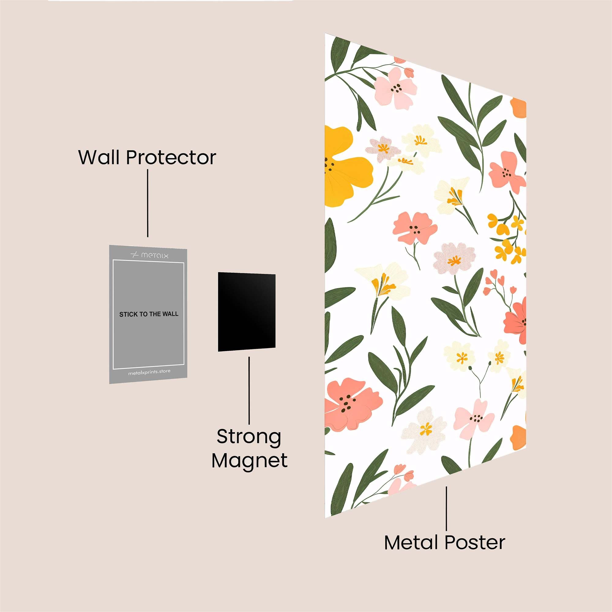 Floral Bliss Safe Wall Magnetic / M