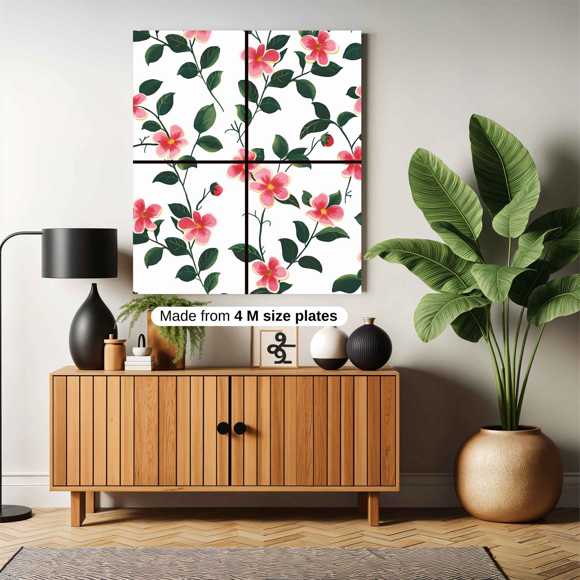 Floral Serenity Safe Wall Magnetic / M