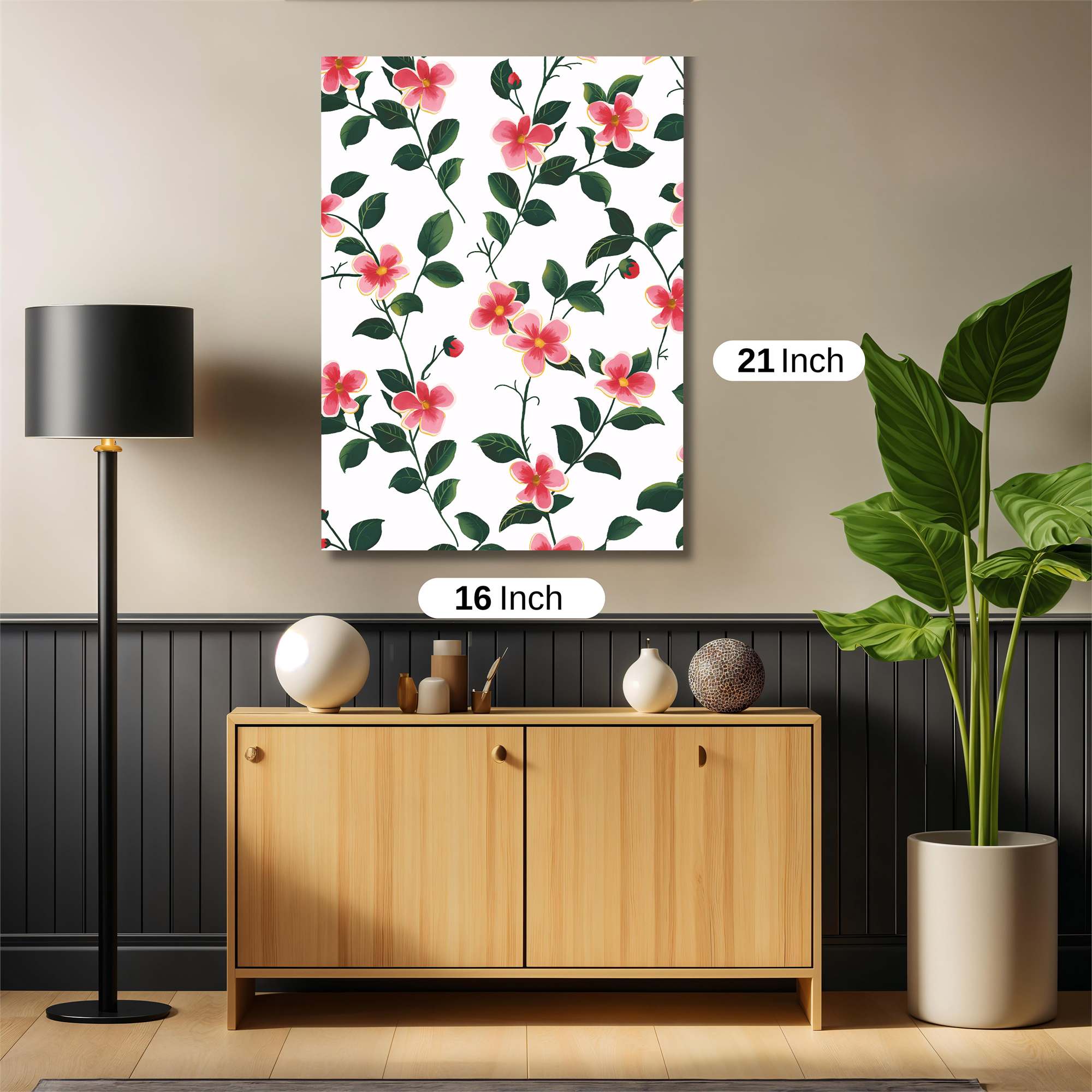 Floral Serenity Safe Wall Magnetic / M