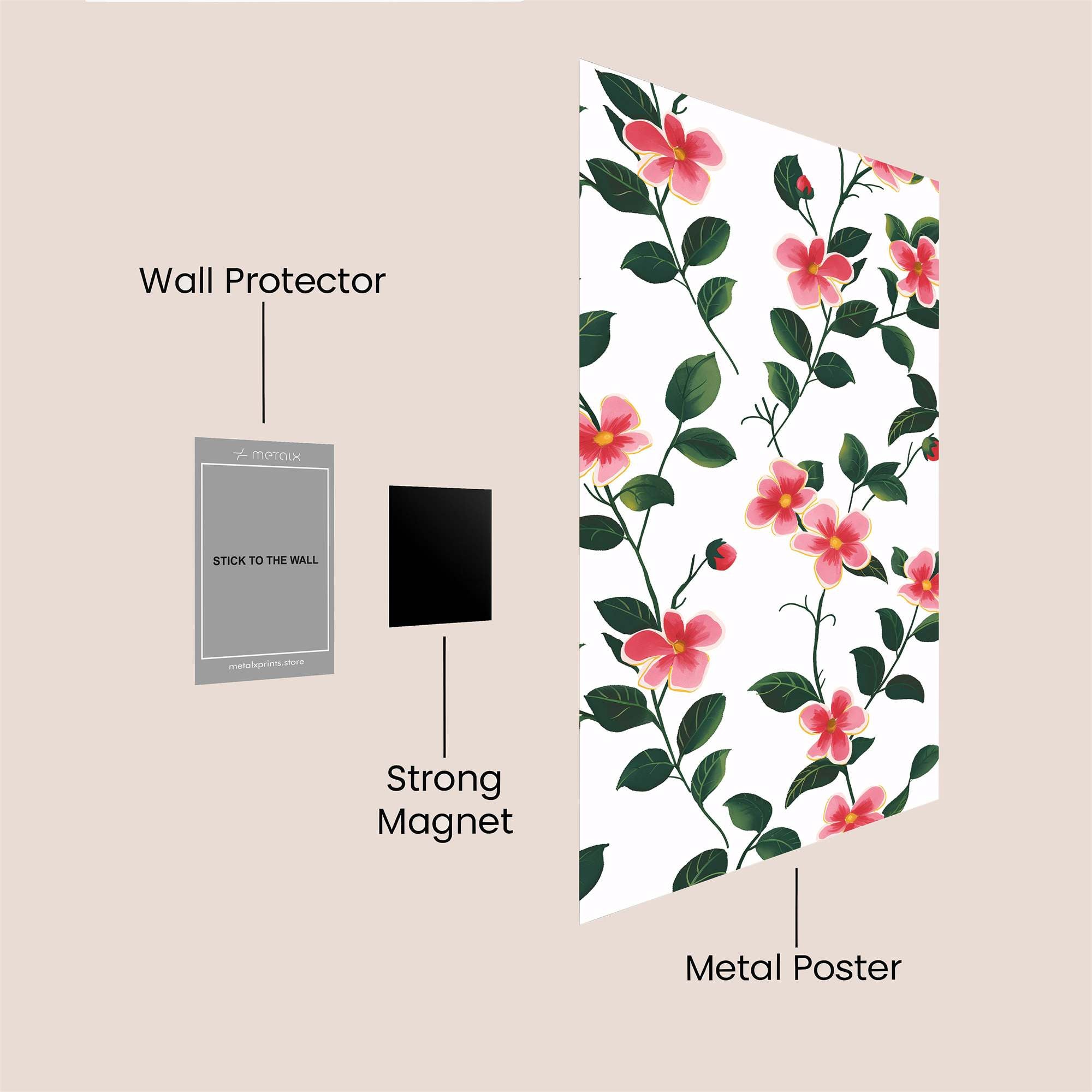 Floral Serenity Safe Wall Magnetic / M